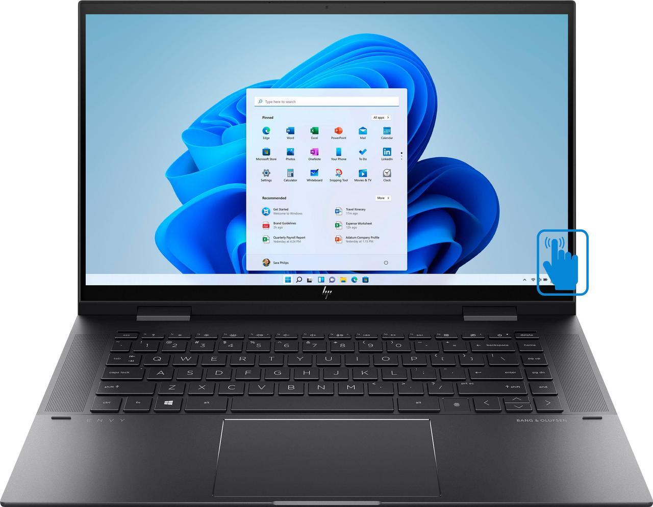 Main image of HP ENVY x360 Home & Business 2-in-1 Laptop (AMD Ryzen 7 5700U 8-Core, 15.6" 60Hz Touch Full HD (1920x1080), AMD Radeon, 64GB RAM, 512GB PCIe SSD, Backlit KB, Wifi, USB 3.2, HDMI, Win 11 Home)