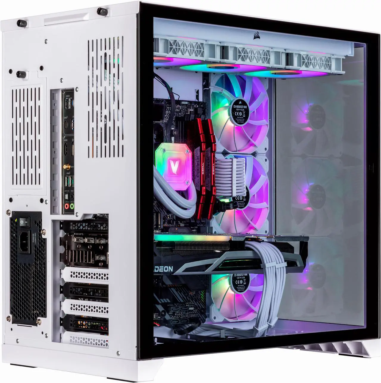 Alt view image 4 of 7 - Velztorm Lux Lyte Custom Built Gaming Desktop PC (AMD Ryzen 9 - 5900X 12-Core, Radeon RX 6900 XT, 32GB RAM, 1TB PCIe SSD + 2TB HDD (3.5), Wifi, USB 3.2, HDMI, Bluetooth, Display Port, Win 10 Home)