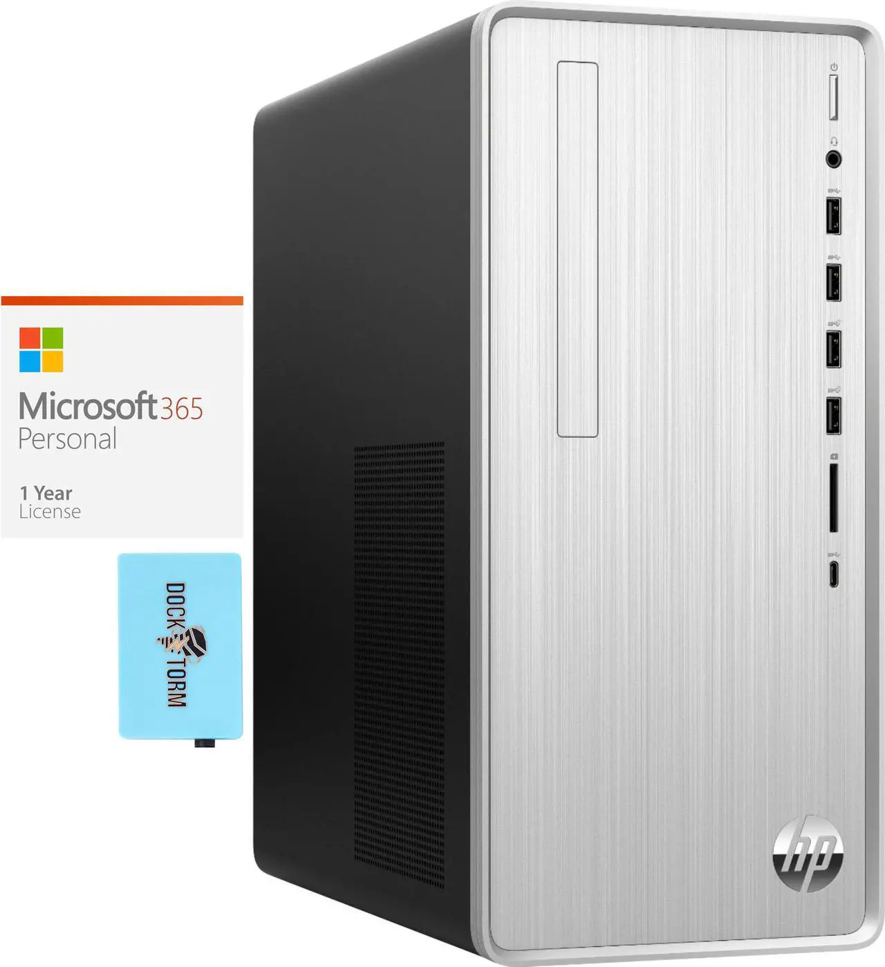 Main image of HP Pavillion TP01-2234 Home & Business Desktop (AMD Ryzen 7 5700G 8-Core, AMD Radeon, 16GB RAM, 1TB HDD (3.5), Wifi, USB 3.2, HDMI, Bluetooth, Win 10 Pro) with Microsoft 365 Personal , Hub