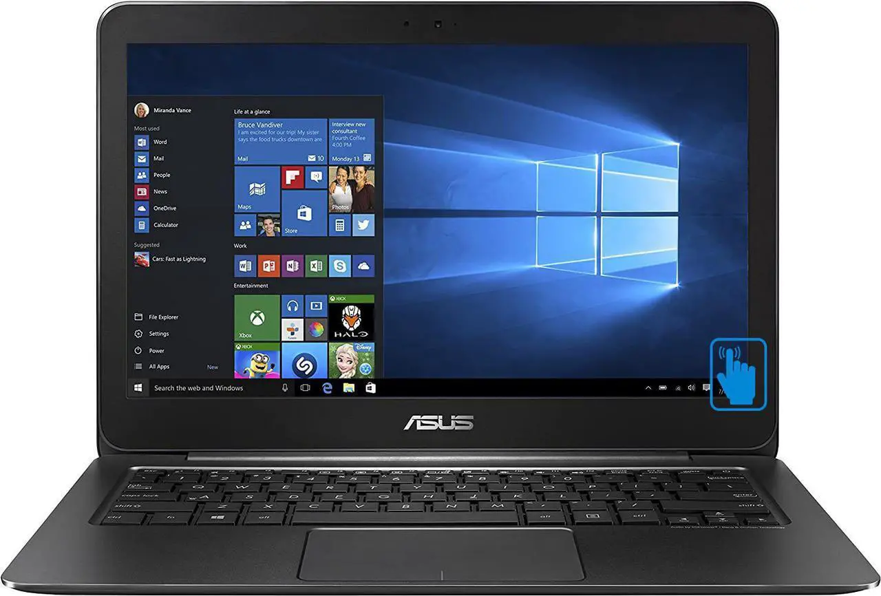 Alt view image 3 of 7 - ASUS ZenBook Signature Edition  Home & Business Laptop (Intel M3-6Y30 2-Core, 13.3" 60Hz Touch 3200 x 1800, Intel HD 515, 8GB RAM, 1TB m.2 SATA SSD, Win 10 Home) with Microsoft 365 Personal , Hub