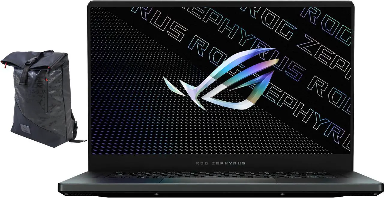 Main image of ASUS ROG Zephyrus G15 Gaming & Business Laptop (AMD Ryzen 9 5900HS 8-Core, 15.6" 165Hz 2K Quad HD (2560x1440), NVIDIA GeForce RTX 3080, 16GB RAM, Win 10 Home) with Voyager Backpack