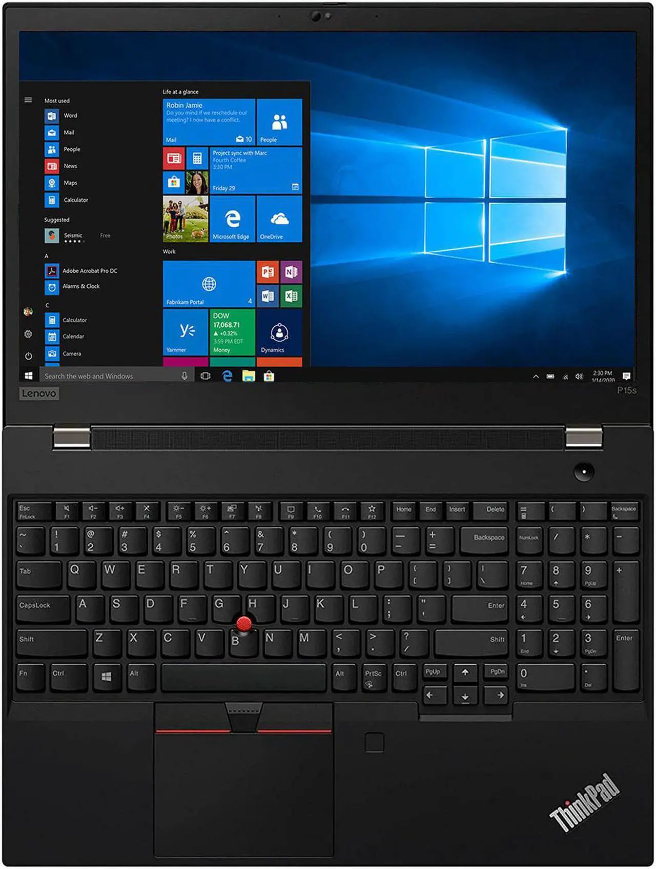 Alt view image 3 of 5 - Lenovo ThinkPad P15s Gen 2  Home & Business Laptop (Intel i5-1135G7 4-Core, 15.6" 60Hz Full HD (1920x1080), NVIDIA Quadro T500, 16GB RAM, 2TB PCIe SSD, Wifi, Win 11 Pro) with WD19S 180W Dock