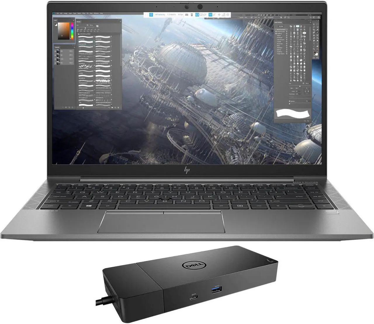 Main image of HP ZBook Firefly 14 G7 Workstation Laptop (Intel i5-10210U 4-Core, 14.0" 60Hz Full HD (1920x1080), Intel UHD, 32GB RAM, 8TB PCIe SSD, Backlit KB, Wifi, HDMI, Win 11 Pro) with Thunderbolt Dock WD19TBS