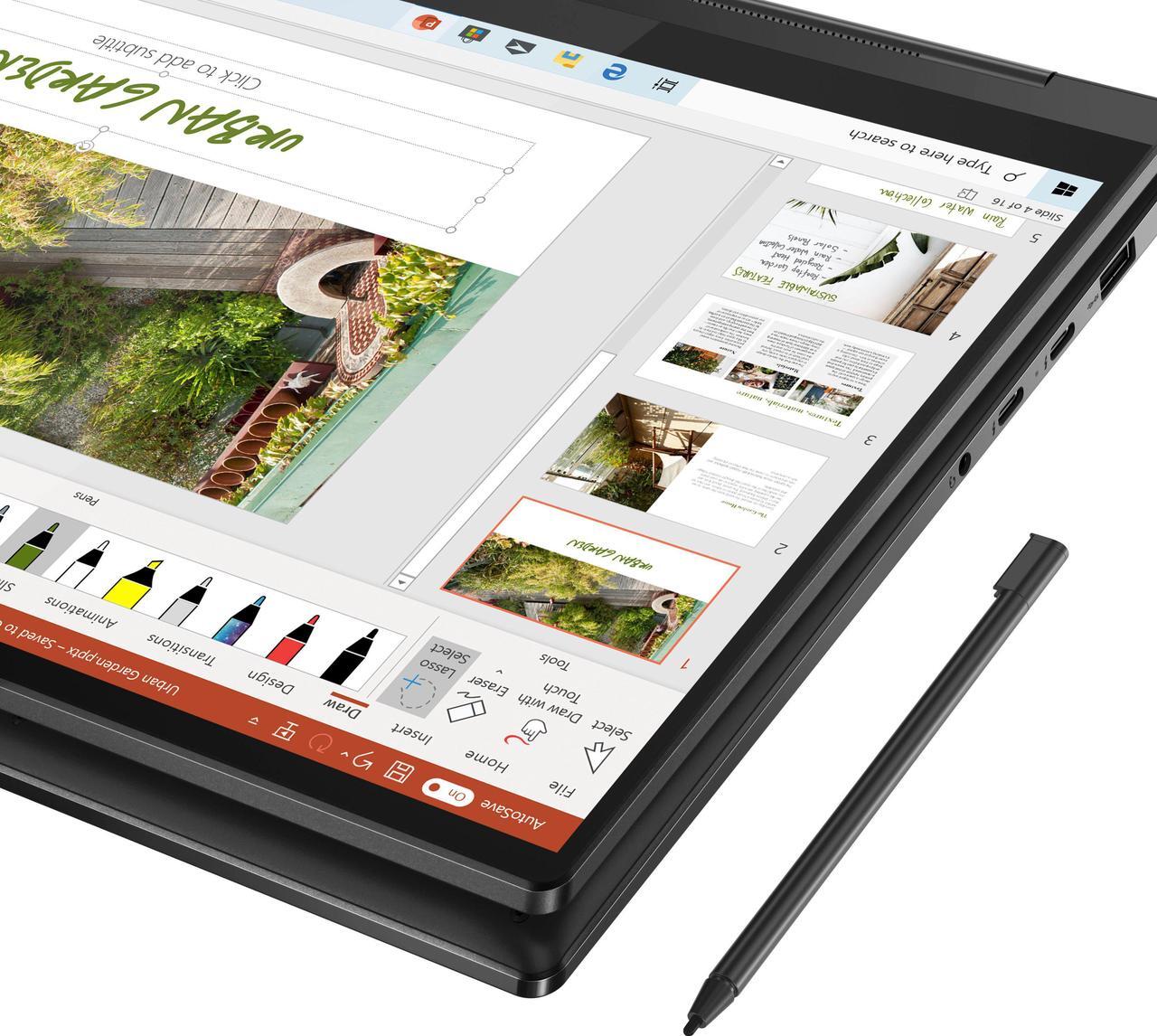 Alt view image 5 of 7 - Lenovo Yoga 9i Home & Entertainment 2-in-1 Laptop (Intel i7-1195G7 4-Core, 14.0" 60Hz Touch 4K Ultra HD (3840x2160), Intel Iris Xe, 16GB RAM, 2TB PCIe SSD, Backlit KB, Wifi, USB 3.2, Win 11 Pro)