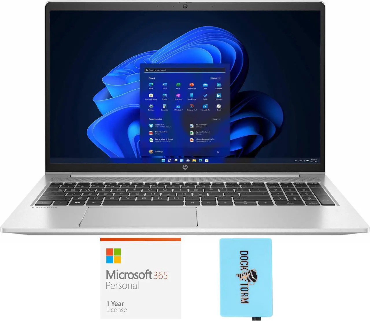 Main image of HP ProBook 455 G9 Home & Entertainment Laptop (AMD Ryzen 5 5625U 6-Core, 15.6" 60Hz Full HD (1920x1080), AMD Radeon, 32GB RAM, 1TB PCIe SSD, Win 10 Pro) with Microsoft 365 Personal , Hub