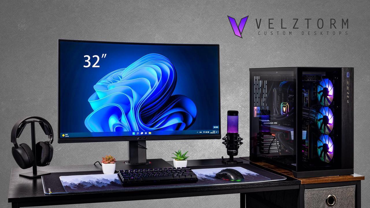 Alt view image 2 of 7 - Velztorm Septex CTO Gaming Desktop PC (AMD Ryzen 7 7700X 8-Core, Radeon RX 6900 XT 16GB, 16GB DDR5, 2TB PCIe SSD, 360mm AIO, 1000 W PSU WiFi 6, BT 5.2, Win 10 Home) VELZ0067