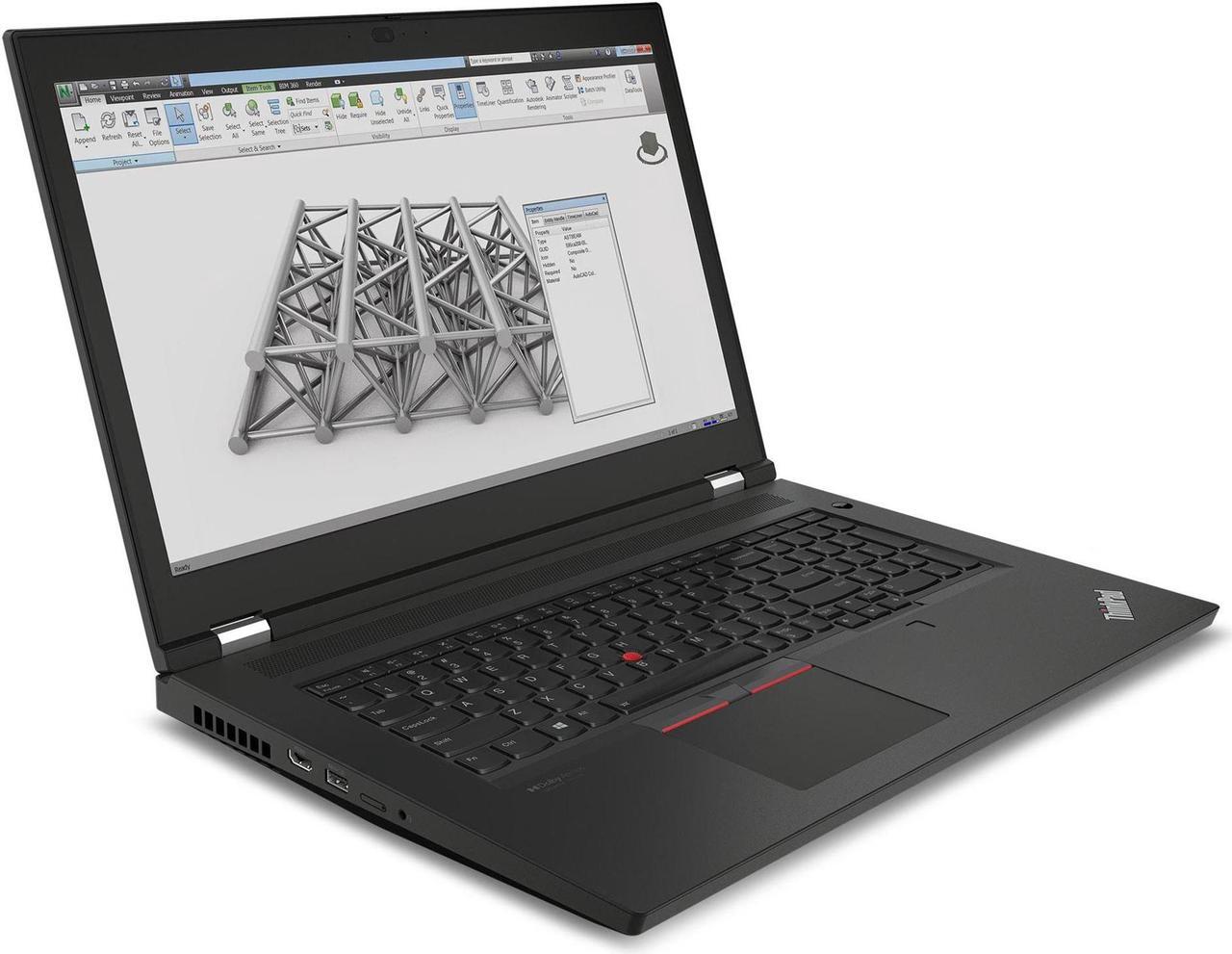 Alt view image 2 of 7 - Lenovo ThinkPad P17 Gen 2 17.3" 4K UHD IPS Workstation Laptop (Intel i7-11800H 8-Core, RTX A2000 4GB, 16GB RAM, 2x512GB PCIe SSD RAID 1  (512GB), 2 Thunderbolt 4, Backlit KYB, FP, WiFi 6E, Win10Pro)