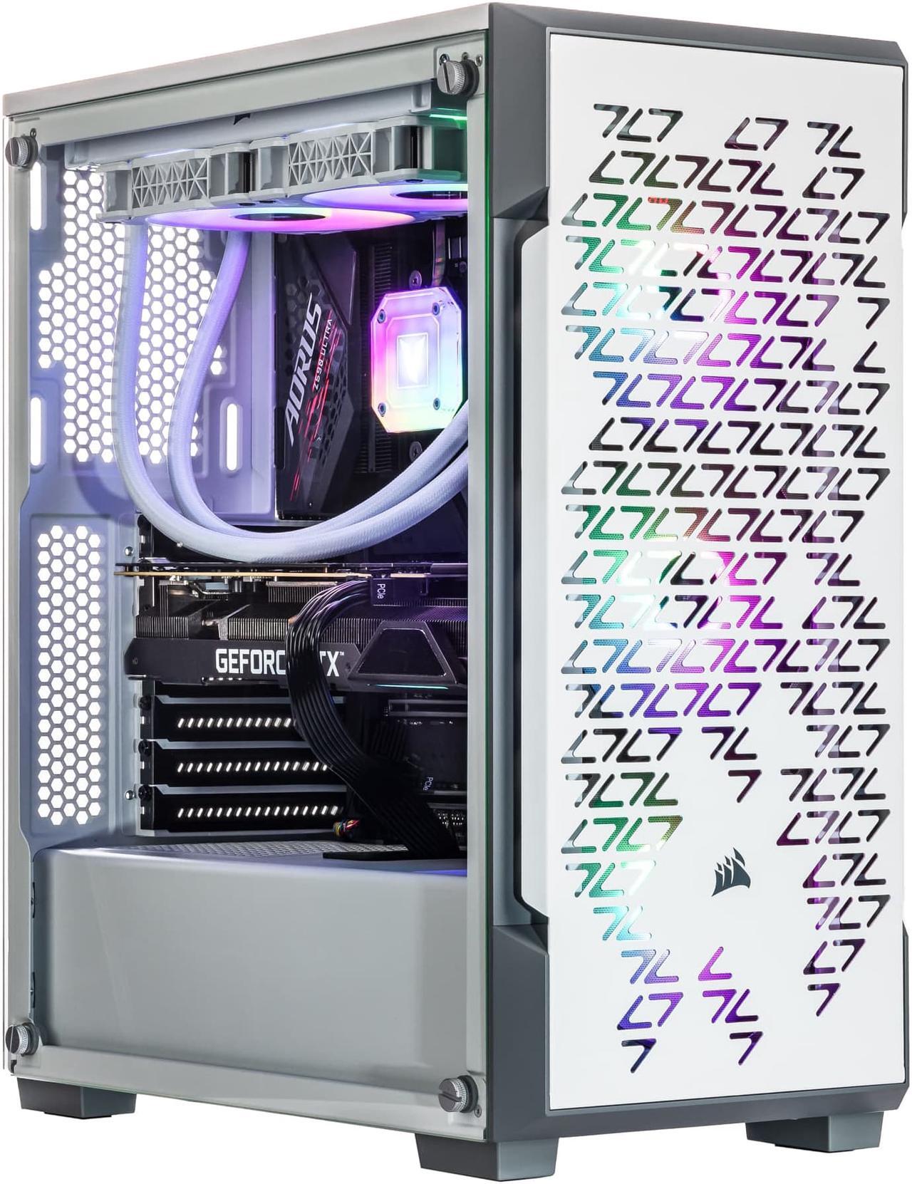 Main image of Velztorm White Ferrux II Custom Built Gaming Desktop PC (Intel Core i9-12900K 16-Core, 32GB RAM, 1TB PCIe SSD + 1TB HDD (3.5), GeForce RTX 4060, Wifi, Bluetooth, White, Win 11 Home)