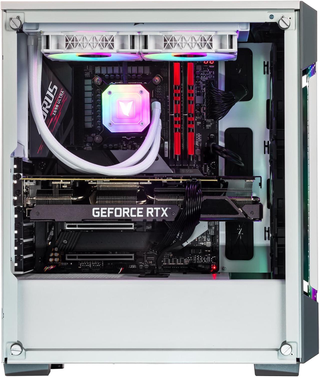 Alt view image 3 of 7 - Velztorm White Ferrux II Custom Built Gaming Desktop PC (Intel Core i9-12900K 16-Core, 32GB RAM, 1TB PCIe SSD + 1TB HDD (3.5), GeForce RTX 4060, Wifi, Bluetooth, White, Win 11 Home)
