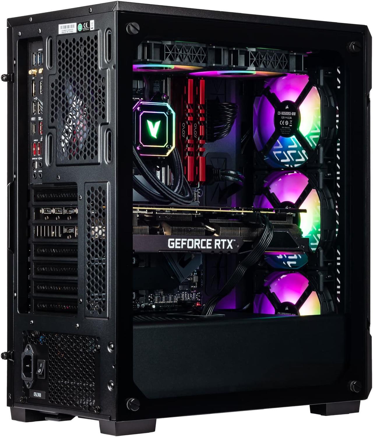 Alt view image 4 of 7 - Velztorm Ferrux II Custom Built Gaming Desktop PC (Intel i9-12900K 16-Core, 128GB RAM, 2TB PCIe SSD + 2TB HDD (3.5), GeForce RTX 3050, Wifi, Bluetooth, Black, Win 10 Pro)