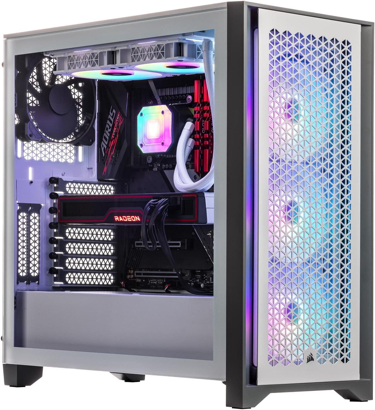Main image of Velztorm Argentux Gaming Desktop PC White White (Intel i7-11700K 8-Core, 128GB DDR4, 2TB PCIe SSD + 3TB HDD (3.5), Radeon RX 6900 XT 16GB, 360mm AIO, RGB Fans, 750W PSU, AC WiFi, BT, Win10H) VELZ0014