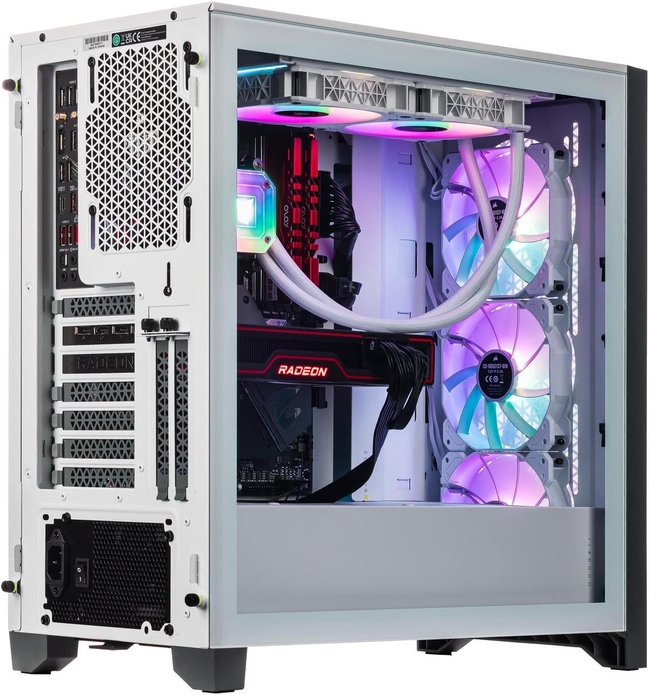 Alt view image 4 of 7 - Velztorm Argentux Gaming Desktop PC White White (Intel i7-11700K 8-Core, 128GB DDR4, 2TB PCIe SSD + 3TB HDD (3.5), Radeon RX 6900 XT 16GB, 360mm AIO, RGB Fans, 750W PSU, AC WiFi, BT, Win10H) VELZ0014