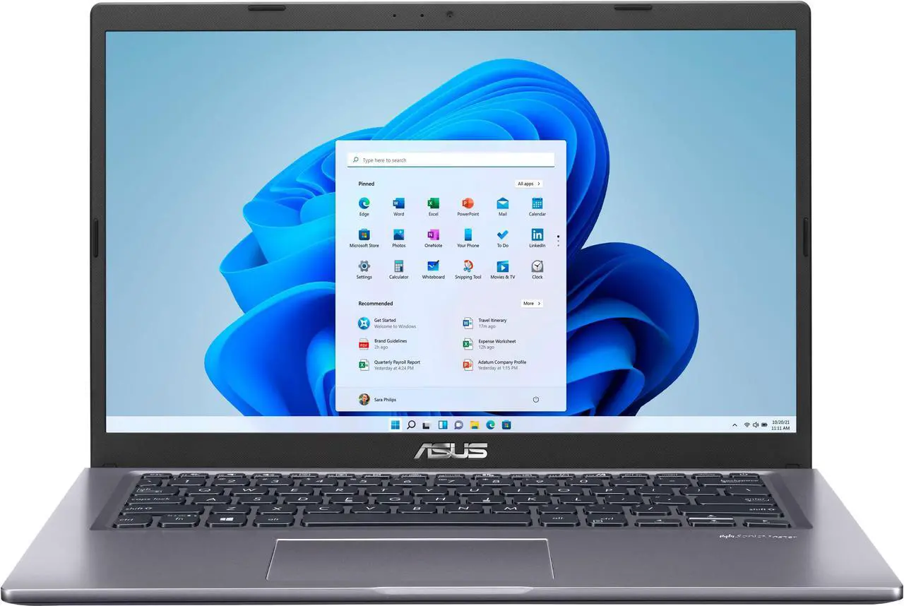 Main image of ASUS Vivobook 14 Thin and Light Slate Grey Laptop 14.0" HD Display (AMD Ryzen 3 3250U, 8GB RAM, 128GB SSD, AMD Radeon, USB Type-C, WiFi 5, BT 5, Webcam, Win 10 Pro)