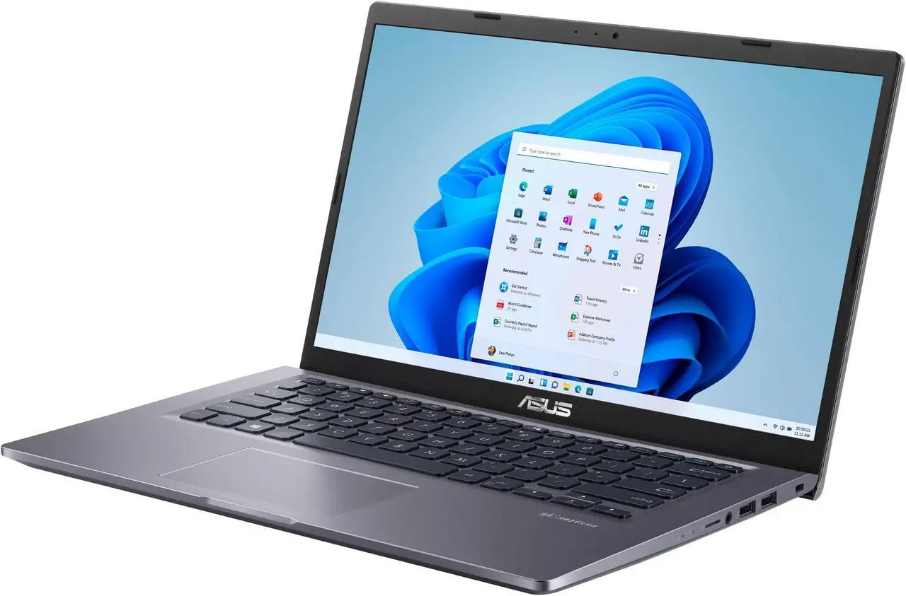 Alt view image 4 of 7 - ASUS Vivobook 14 Thin and Light Slate Grey Laptop 14.0" HD Display (AMD Ryzen 3 3250U, 8GB RAM, 128GB SSD, AMD Radeon, USB Type-C, WiFi 5, BT 5, Webcam, Win 10 Pro)