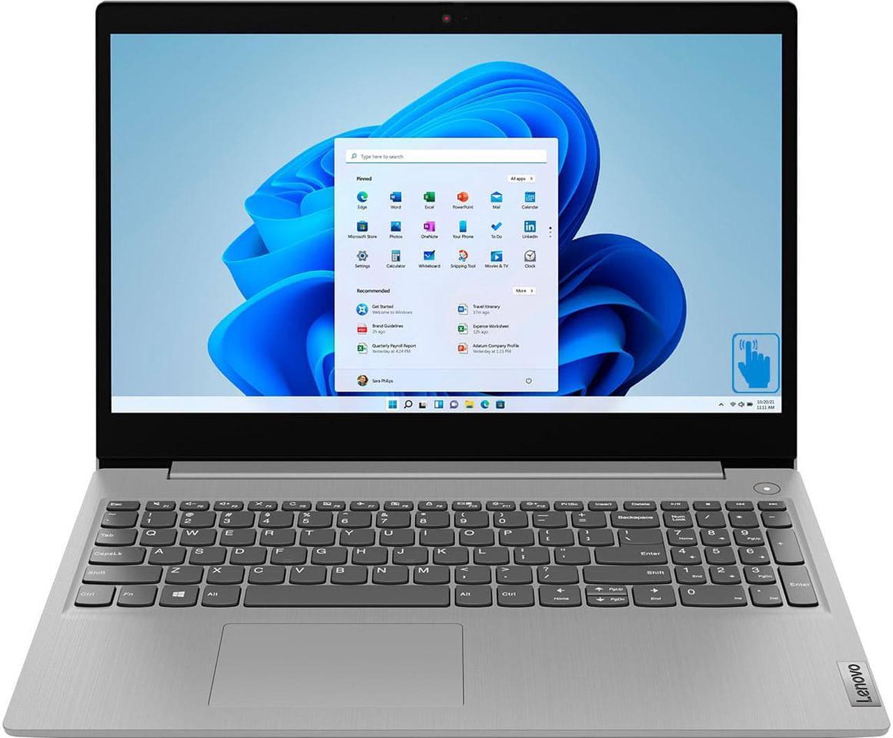 Main image of Lenovo IdeaPad 3 15.6" 60Hz HD IPS Touchscreen Home & Business Laptop (Intel i3-1115G4 2-Core, Intel UHD, 8GB RAM, 256GB PCIe SSD, HD Webcam, WiFi 6, Bluetooth 5.2, SD Card, Win 11 Pro)