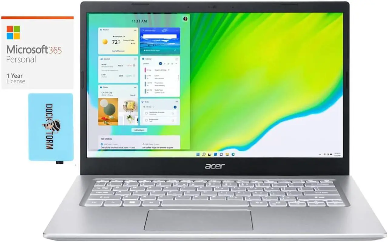 Main image of Acer Aspire 5 Home & Business Laptop (Intel i5-1135G7 4-Core, 14.0" 60Hz Full HD (1920x1080), Intel Iris Xe, 12GB RAM, 512GB SSD, Backlit KB, Wifi, Win 11 Home) with Microsoft 365 Personal , Hub
