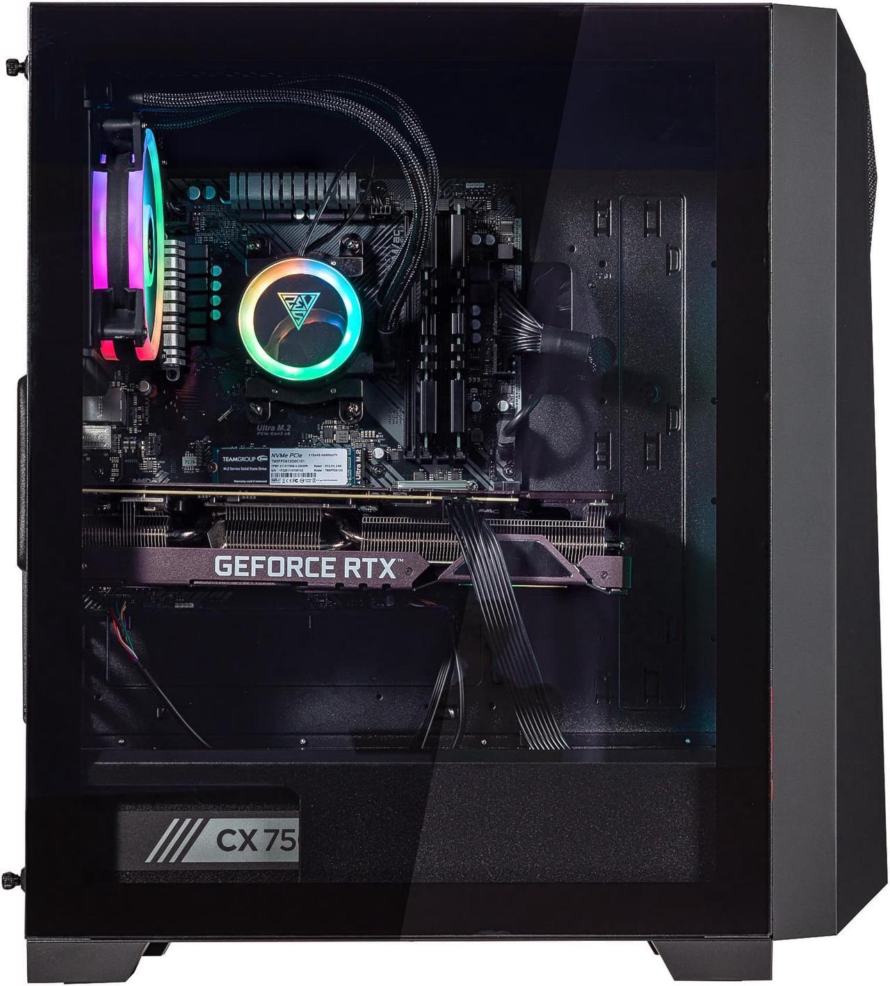Alt view image 2 of 7 - Velztorm Pilum Gaming Desktop PC (AMD Ryzen 7 - 5700X 8-Core, GeForce RTX 3070, 64GB RAM, 8TB PCIe SSD, HDMI, Display Port, Win 10 Pro)