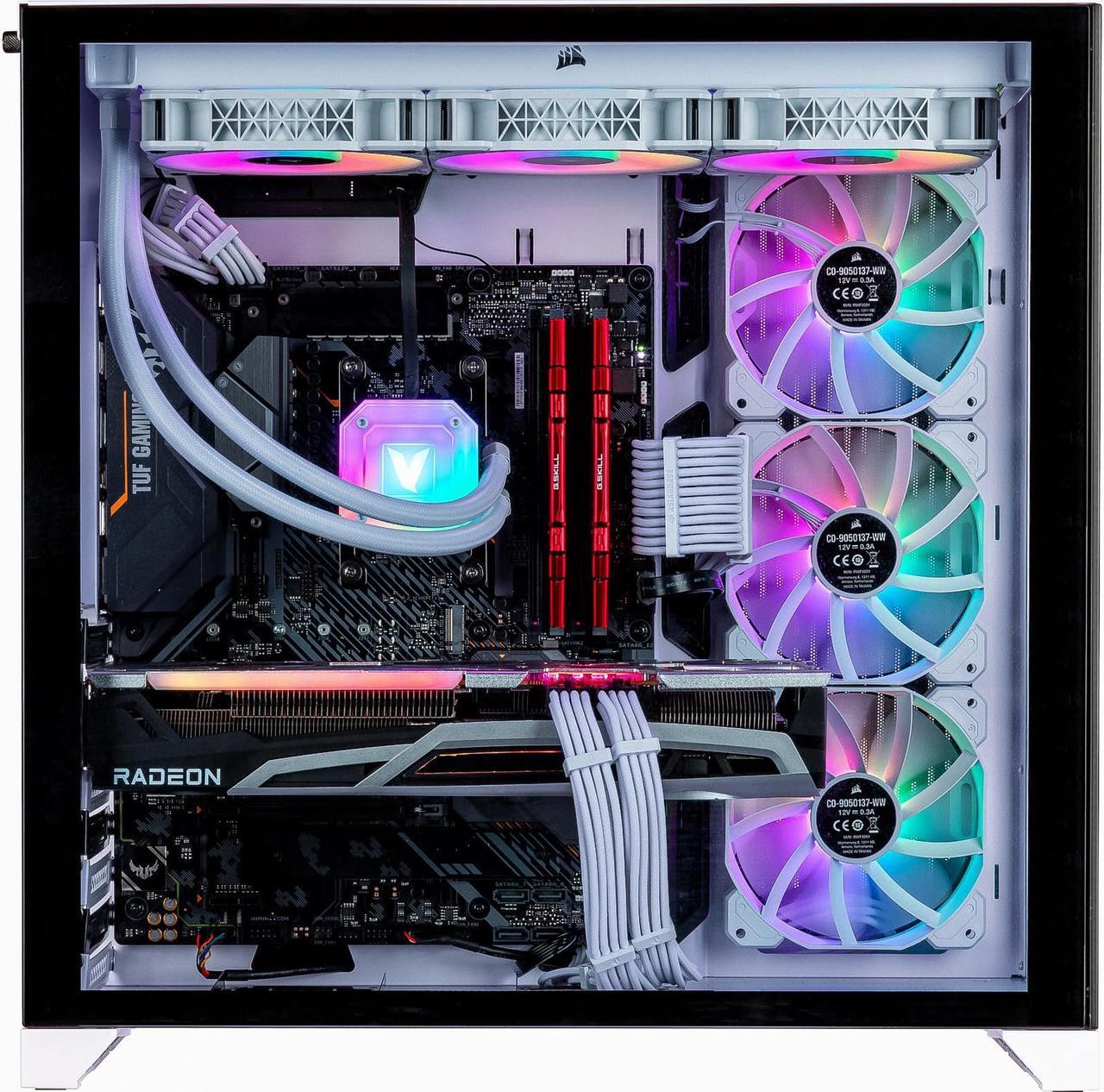Alt view image 3 of 7 - Velztorm Lux Lyte Custom Built Gaming Desktop PC (AMD Ryzen 9 - 5900X, Radeon RX 9070 XT, 64GB DDR4, 2TB PCIe SSD + 2TB HDD, 360mm AIO, 1000W PSU, WiFi 5, Bluetooth 5.0, RJ-45, Win 11 Pro)