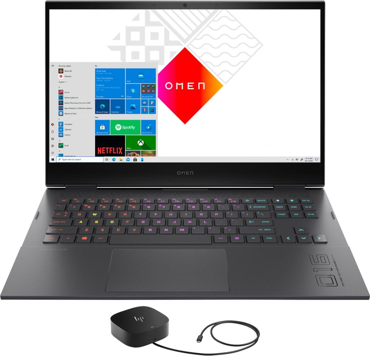 Main image of HP OMEN 16  Gaming & Entertainment Laptop (AMD Ryzen 7 5800H 8-Core, 16.1" 144Hz Full HD (1920x1080), NVIDIA GeForce RTX 3050 Ti, 32GB RAM, 2TB PCIe SSD, Backlit KB, Wifi, HDMI, Win 11 Pro)