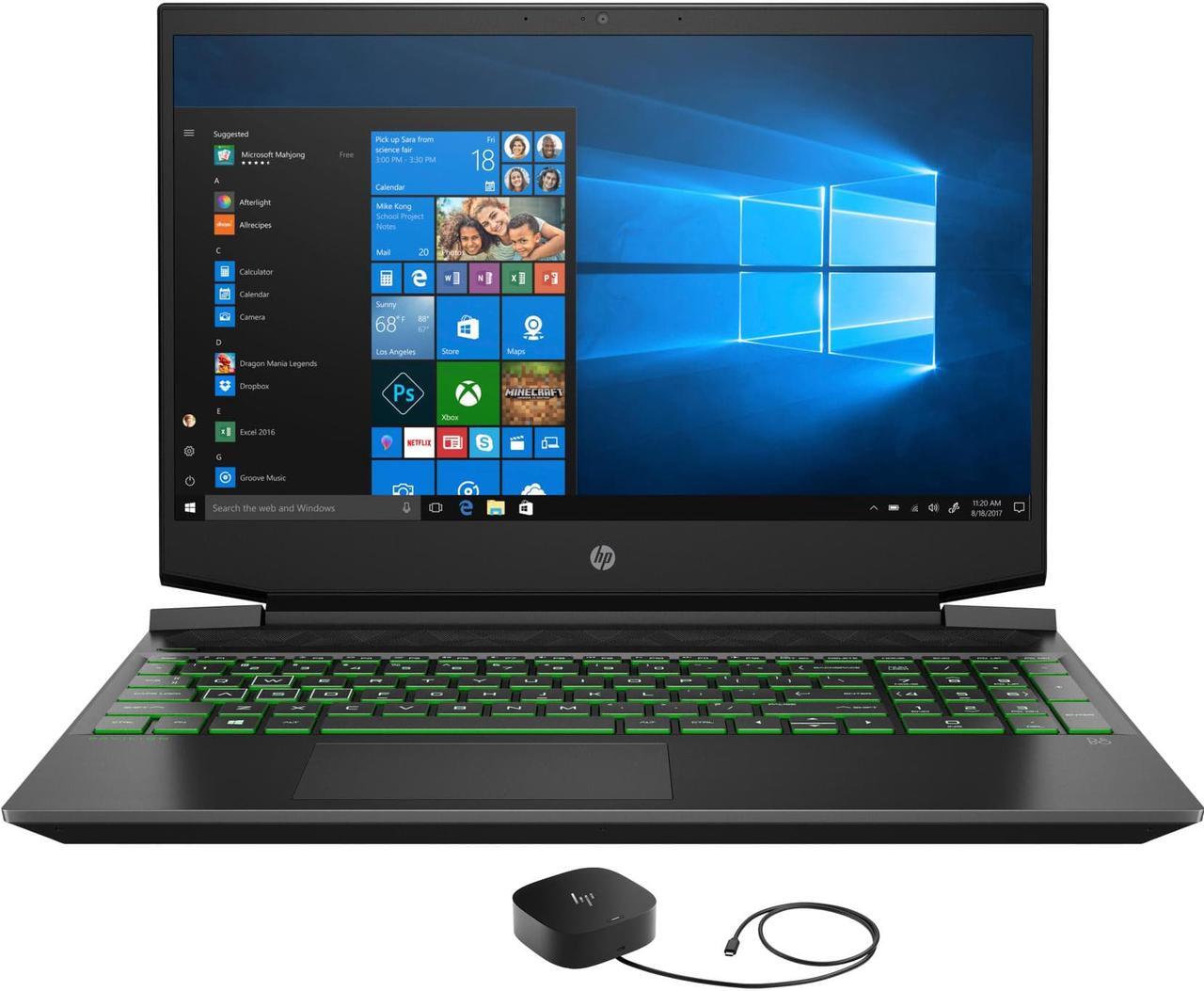 Main image of HP Pavilion 15z Gaming & Entertainment Laptop (AMD Ryzen 5 5600H 6-Core, 15.6" 144Hz Full HD (1920x1080), NVIDIA GTX 1650, 8GB RAM, 256GB SSD, Backlit KB, Wifi, HDMI, Webcam, Win 11 Home)