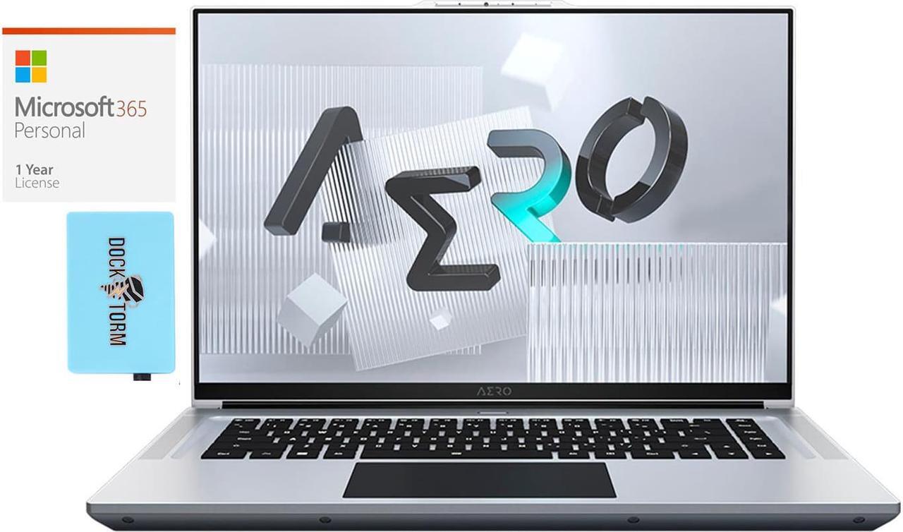 Main image of Gigabyte AERO 16 Gaming & Entertainment Laptop (Intel i7-12700H 14-Core, 16.0" 60Hz 4K (3840x2400), NVIDIA GeForce RTX 3070 Ti, 16GB RAM, 1TB SSD, Win 11 Home) with Microsoft 365 Personal , Hub