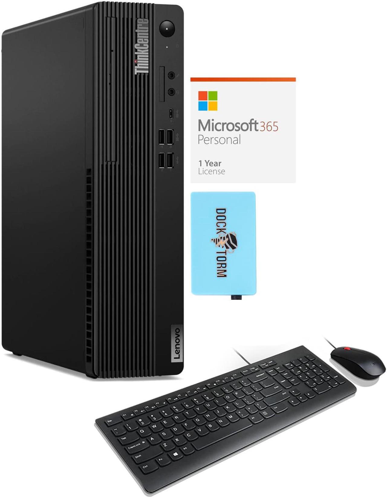 Main image of Lenovo ThinkCentre M80s SFF School & Business Mini Desktop (Intel i5-10500 6-Core, Intel UHD 630, 16GB RAM, 2TB HDD (3.5), USB 3.2, HDMI, Win 11 Pro) with Microsoft 365 Personal , Hub
