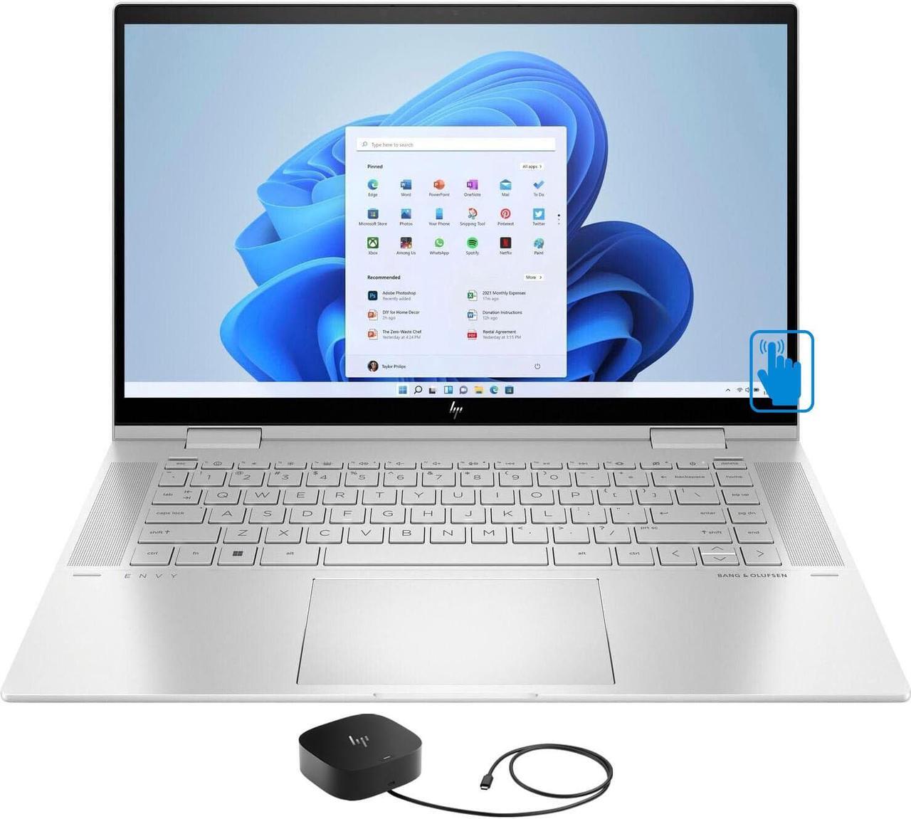 Main image of HP  Envy x360 15-ew00 Home & Business 2-in-1 Laptop (Intel i5-1235U 10-Core, 15.6" 60Hz Touch Full HD (1920x1080), Intel Iris Xe, 8GB RAM, 256GB SSD, Backlit KB, Wifi, USB 3.2, HDMI, Win 11 Home)