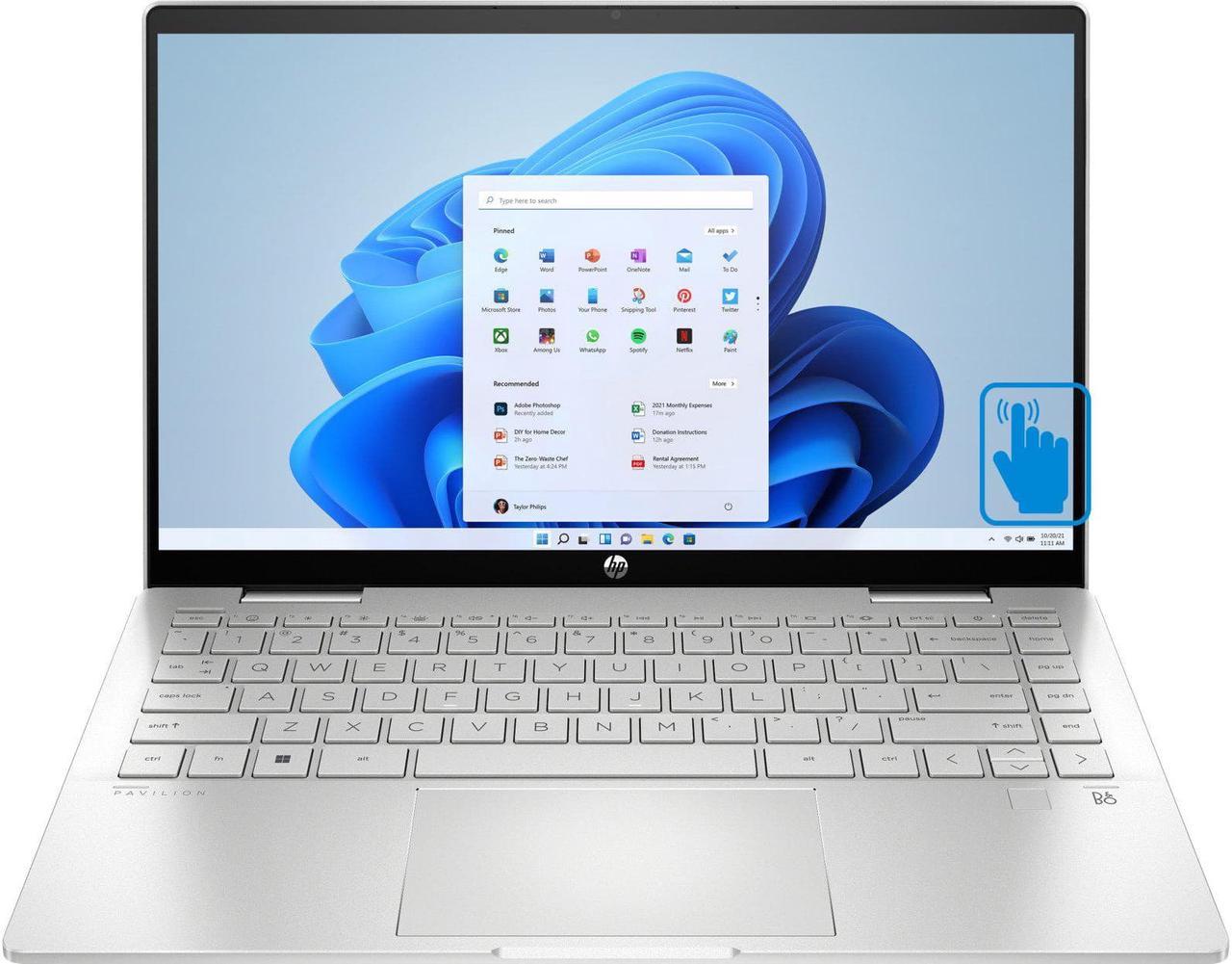 HP Pavilion X360 14.0" Touchscreen FHD IPS 2-in-1 Laptop (Intel i5-1235U 10-Core, Intel Iris Xe, 16GB RAM, 256GB SSD, Backlit KYB, FP, WiFI 6, BT 5.2, Webcam, Win 11 Home)