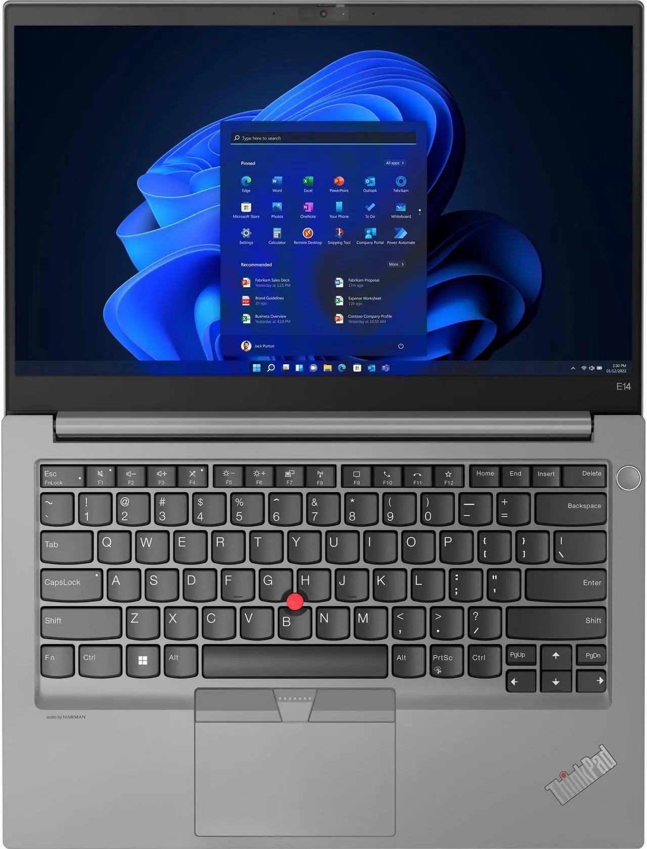 Alt view image 4 of 7 - Lenovo ThinkPad E14 Gen 4 Home & Business Laptop (AMD Ryzen 5 5625U 6-Core, 40GB RAM, 2TB PCIe SSD, AMD Radeon, 14.0" 60 Hz Full HD (1920x1080), Wifi, Bluetooth, Webcam, Win 10 Pro) Refurbished