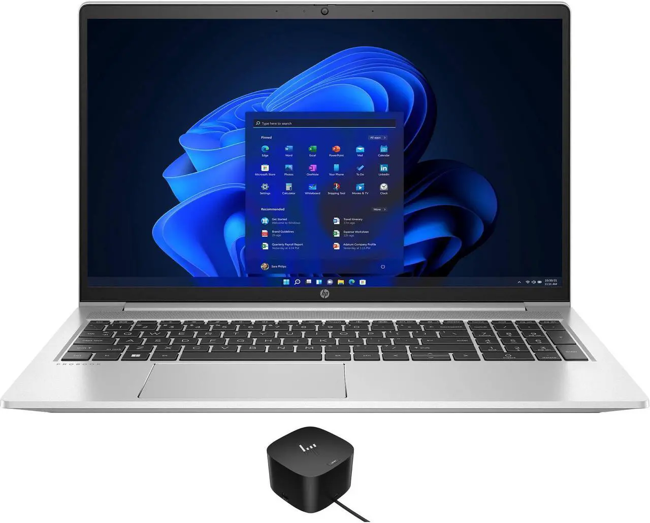 Main image of HP ProBook 450 G9 Home & Business Laptop (Intel i5-1235U 10-Core, 15.6" 60Hz Full HD (1920x1080), Intel UHD, 8GB RAM, 256GB SSD, Backlit KB, Wifi, USB 3.2, HDMI, Win 10 Pro) with 120W G4 Dock