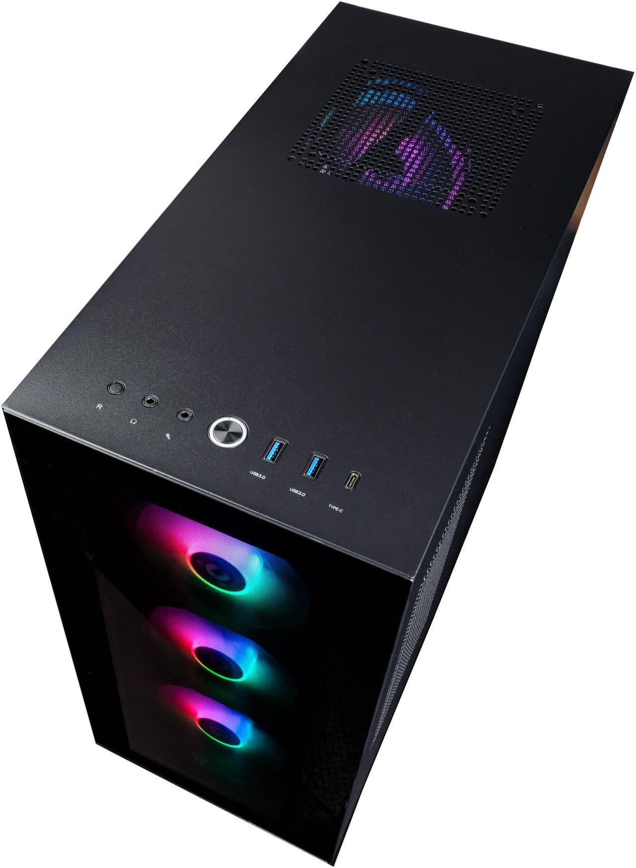 Alt view image 6 of 7 - Velztorm Black Gladio Custom Built Gaming PC (AMD Ryzen 9 5900X, 64GB RAM, 1TB m.2 SATA SSD + 2TB HDD (3.5), NVIDIA GeForce GTX 1660 Super, Wifi, 1xUSB 3.2, 4xUSB 3.1, Win 10 Home)