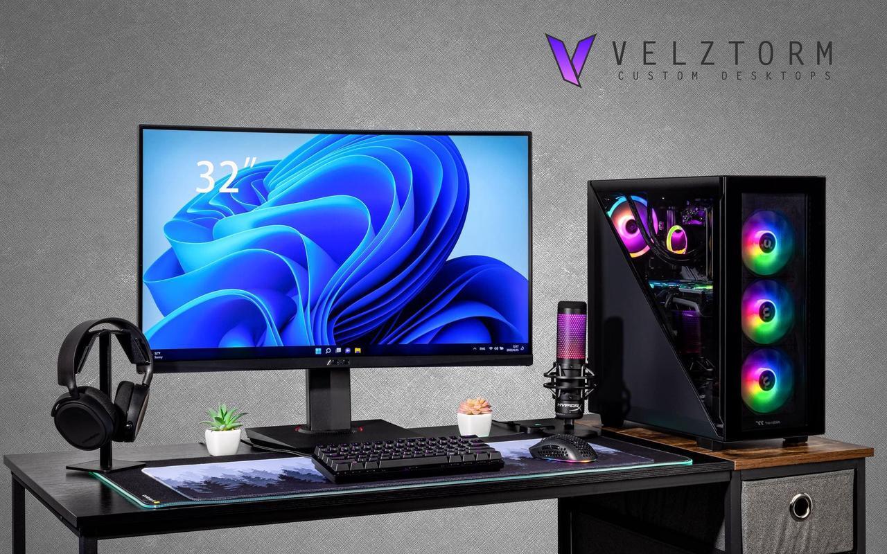 Alt view image 2 of 7 - Velztorm Black Gladio Custom Built Gaming PC (AMD Ryzen 9 5900X, 128GB RAM, 8TB PCIe SSD + 6TB HDD (3.5), Radeon RX 6900 XT, Wifi, 1xUSB 3.2, 4xUSB 3.1, 2xUSB 3.0, 1xHDMI, Win 10 Pro)