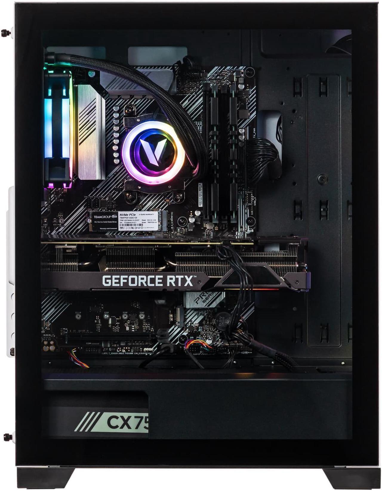 Alt view image 3 of 7 - Velztorm White Pilum CTO Gaming Desktop PC Liquid-Cooled (AMD Ryzen 7 5700X 8-Core, GeForce RTX 3070 8GB, 128GB DDR4, 2TB PCIe SSD + 6TB HDD (3.5), RGB Fans, 750W PSU, AC WiFi, BT 5.0, Win10Pro)