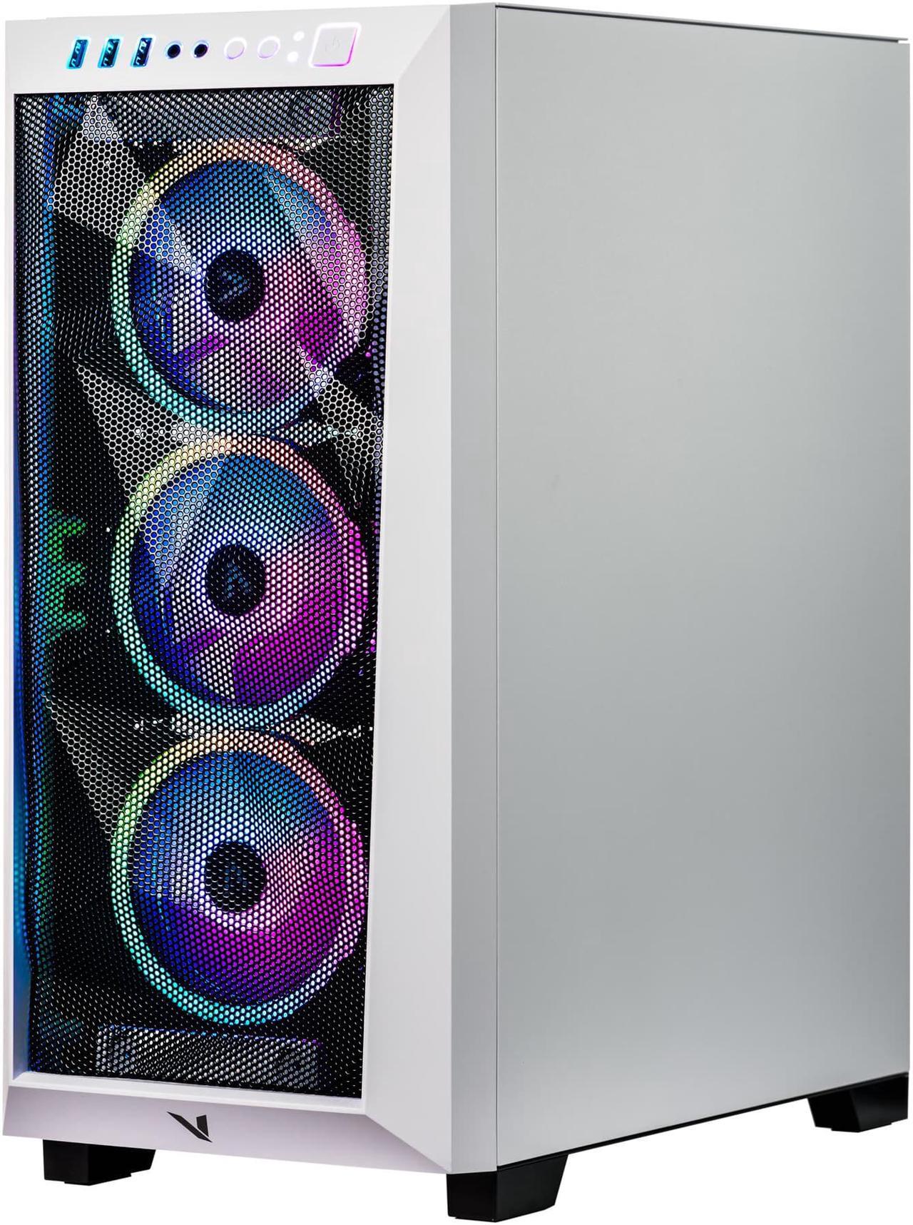 Alt view image 5 of 7 - Velztorm White Pilum CTO Gaming Desktop PC Liquid-Cooled (AMD Ryzen 7 5700X 8-Core, GeForce RTX 3070 8GB, 128GB DDR4, 2TB PCIe SSD + 6TB HDD (3.5), RGB Fans, 750W PSU, AC WiFi, BT 5.0, Win10Pro)