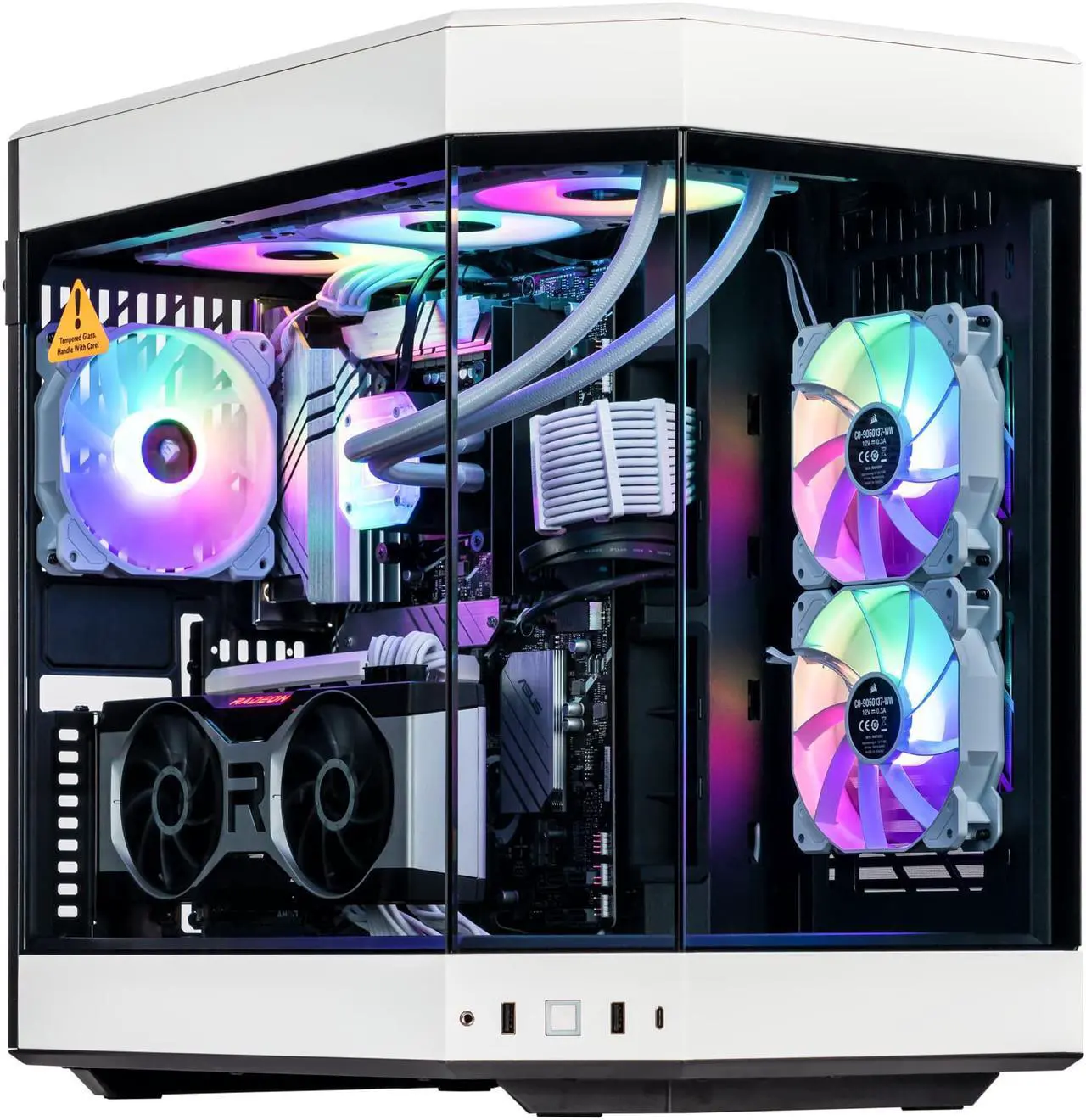Main image of Velztorm Praetix Custom Built Gaming Desktop PC (Intel i9-14900K, Radeon RX 9070 XT, 32GB DDR5, 2TB PCIe SSD, RGB Fans, 360mm AIO, 1000W PSU, WiFi 6, Bluetooth 5.2, RJ-45, 1 Display Port, Win 11 Home)