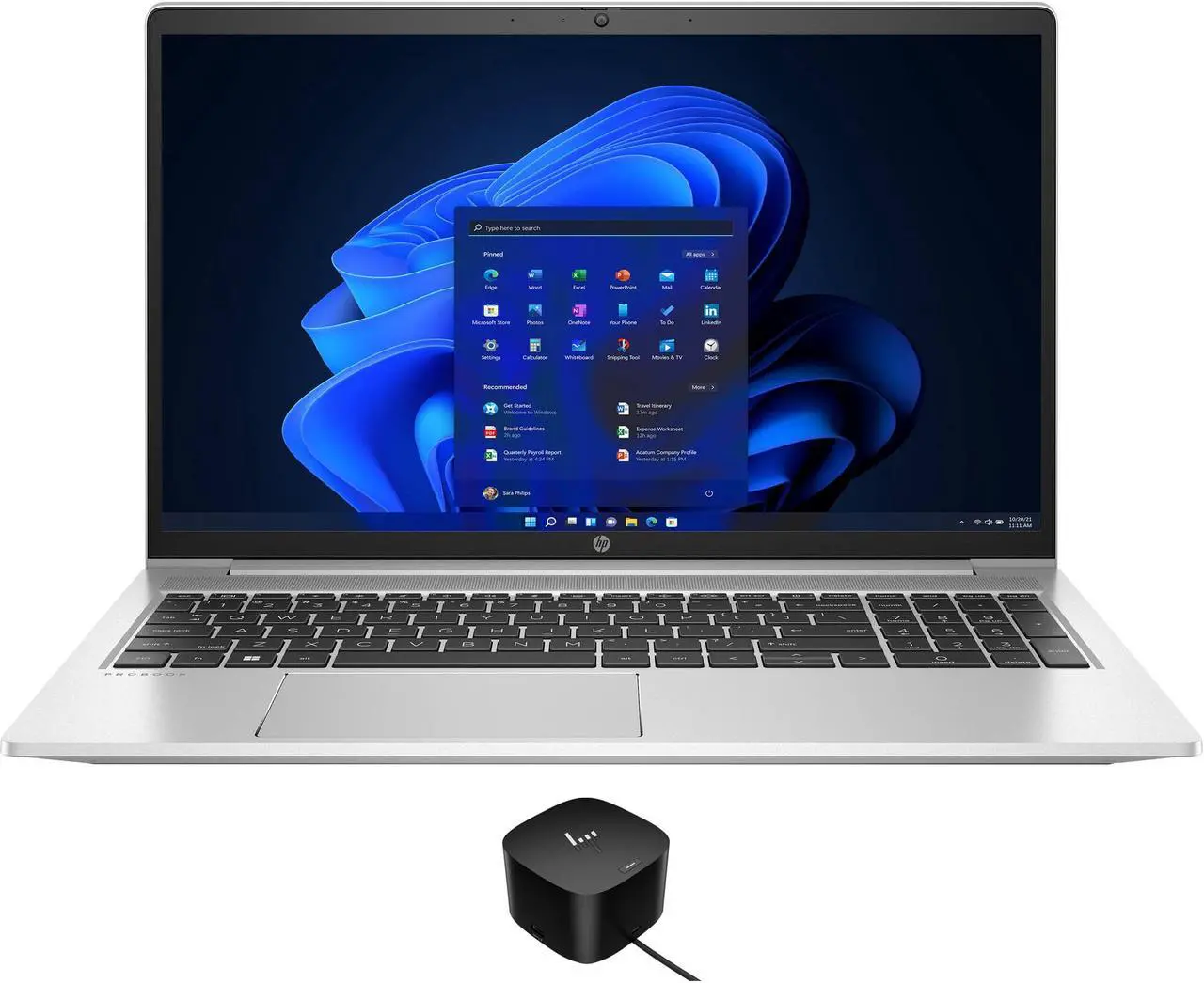 Main image of HP ProBook 450 G9  Home & Business Laptop (Intel i5-1235U 10-Core, 15.6" 60Hz Full HD (1920x1080), Intel UHD, 8GB RAM, 256GB SSD, Backlit KB, Wifi, USB 3.2, HDMI, Win 10 Pro) with 120W G4 Dock