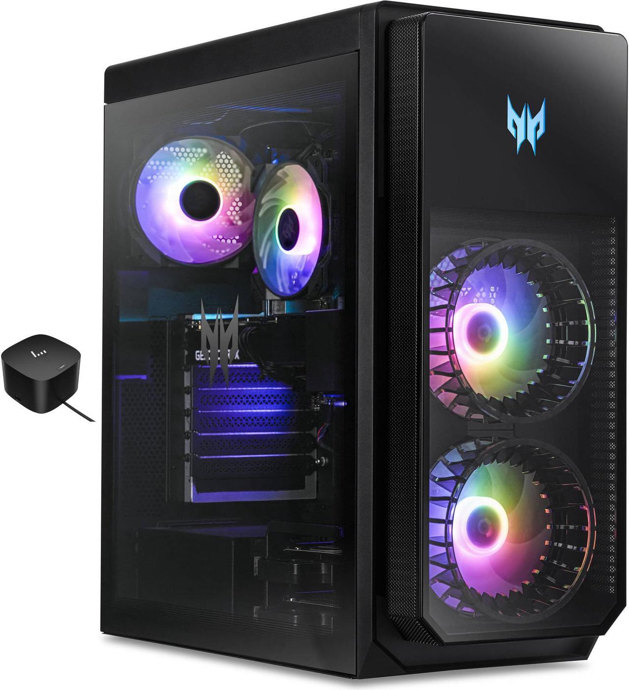 Main image of Acer Predator Orion 5000 Gaming & Entertainment Desktop PC (Intel i7-12700F 12-Core, GeForce RTX 3080, 32GB DDR5 4400MHz RAM, 3TB HDD (3.5), Backlit KB, Wifi, Win 11 Pro) with 120W G4 Dock