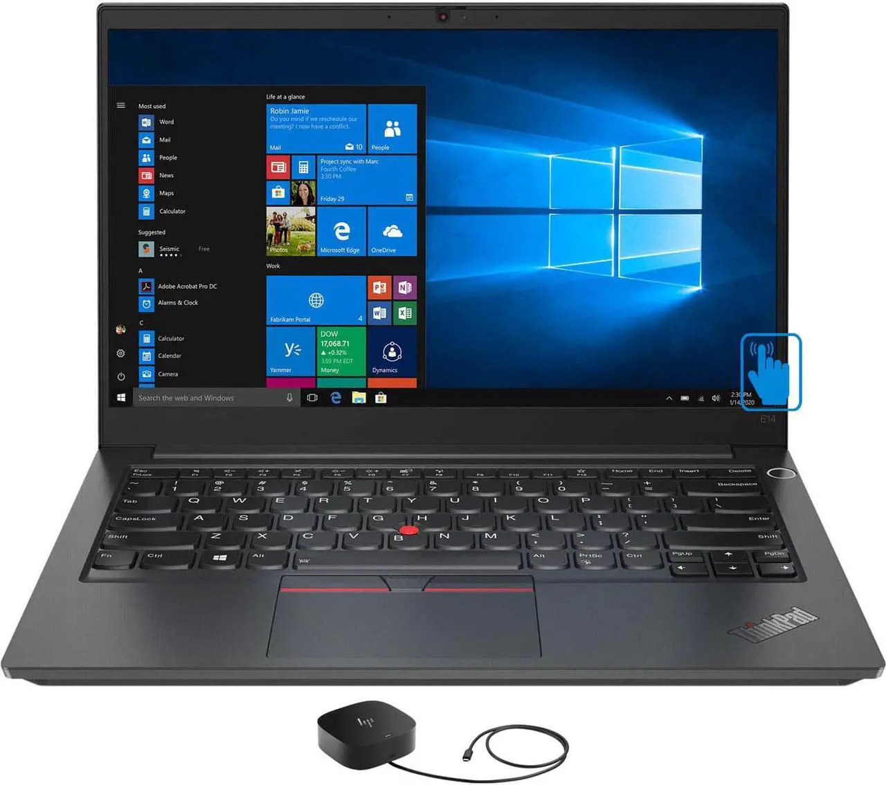 Main image of Lenovo ThinkPad E14 Gen 2 Home & Business Laptop (Intel i5-1135G7 4-Core, 14.0" 60Hz Touch Full HD (1920x1080), Intel Iris Xe, 16GB RAM, 1TB PCIe SSD, Backlit KB, Wifi, USB 3.2, HDMI, Win 11 Pro)