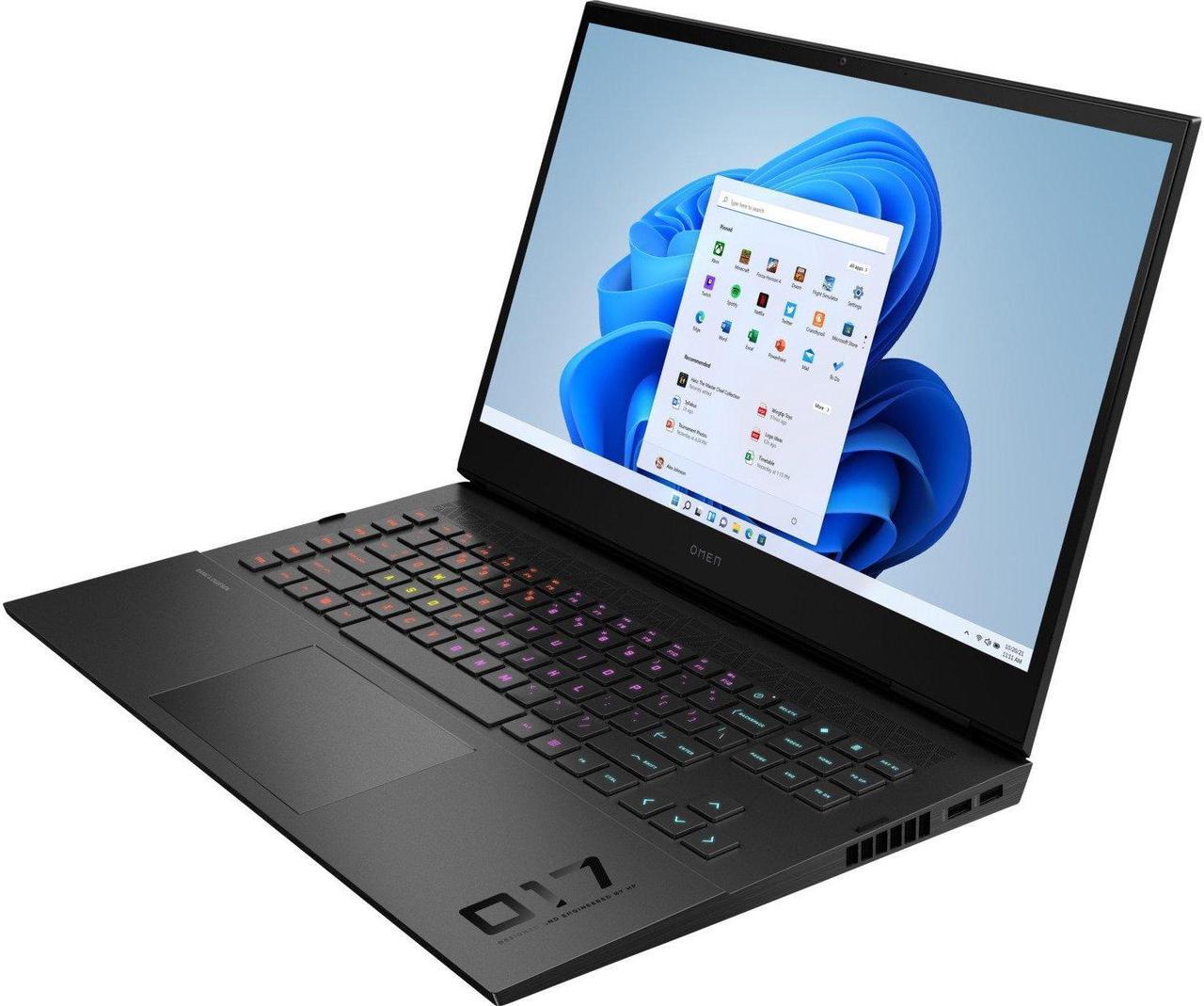 Alt view image 4 of 6 - HP OMEN 17t 17.3" 240Hz 2K QHD IPS Gaming Laptop 13th Gen (Intel i9-13900HX 24-Core, GeForce RTX 4080 12GB, 32GB DDR5 5600MHz, 2x512GB PCIe SSD, RGB KYB, Thunderbolt 4, Win11Pro)