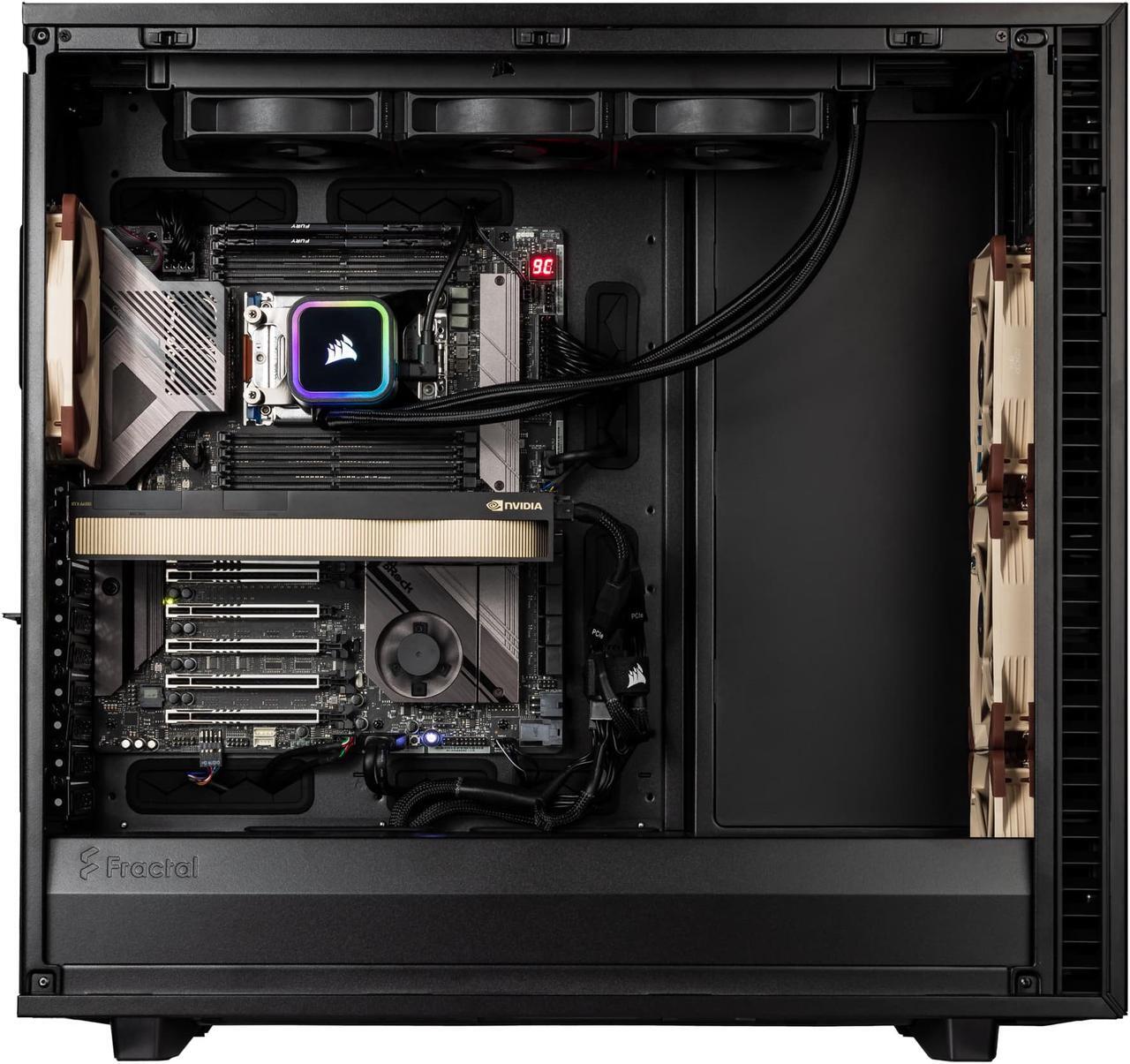 Alt view image 3 of 7 - Velztorm Elite Workstation Crux II 24-Core Liquid Cooled 3D Modeling SolidWorks CAD Desktop (AMD Ryzen Threadripper 5965WX , Quadro RTX A6000 48GB, 32GB DDR4, 2TB PCIe SSD + 6TB HDD , Win 10 Pro)