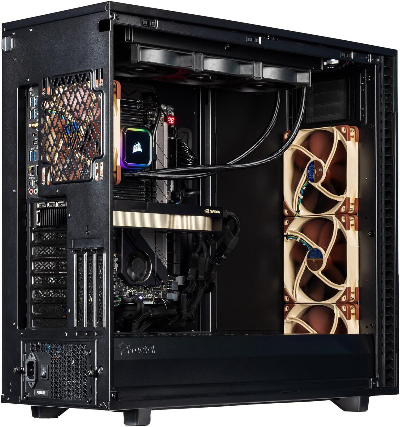 Alt view image 4 of 7 - Velztorm Elite Workstation Crux II 24-Core Liquid Cooled 3D Modeling SolidWorks CAD Desktop (AMD Ryzen Threadripper 5965WX , Quadro RTX A6000 48GB, 32GB DDR4, 2TB PCIe SSD + 6TB HDD , Win 10 Pro)