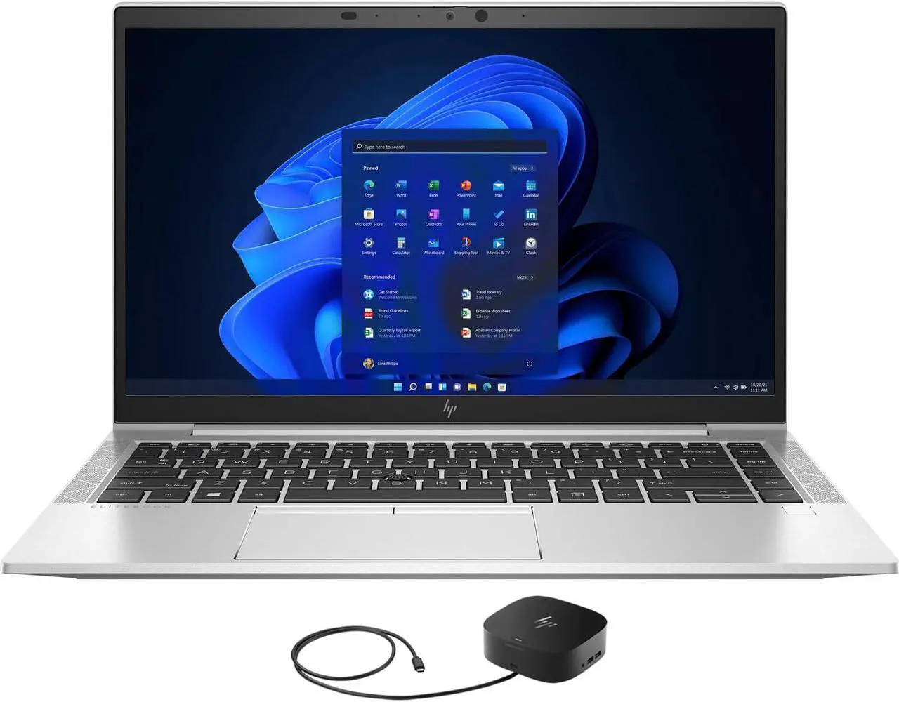 Main image of HP EliteBook 840 G8 Home & Business Laptop (Intel i5-1145G7 4-Core, 14.0" 60Hz Full HD (1920x1080), Intel Iris Xe, 32GB RAM, 2TB PCIe SSD, Backlit KB, Wifi, Win 11 Pro) with G2 Universal Dock