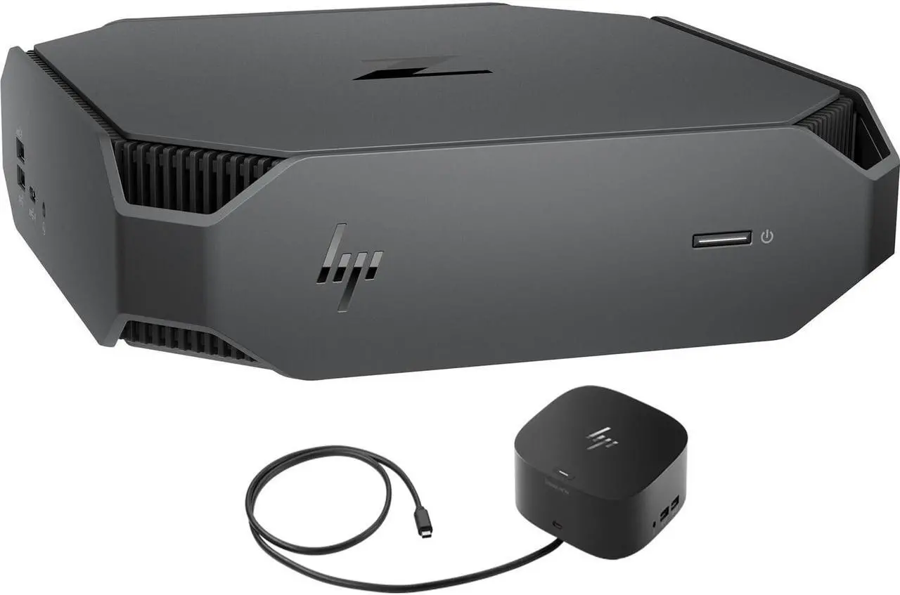 Main image of HP Z2 G5 Mini Workstation School & Business Desktop (Intel i5-10500 6-Core, Intel UHD 630, 8GB RAM, 256GB SSD, Wifi, USB 3.2, HDMI, Bluetooth, Display Port, Win 10 Pro) with G2 Universal Dock