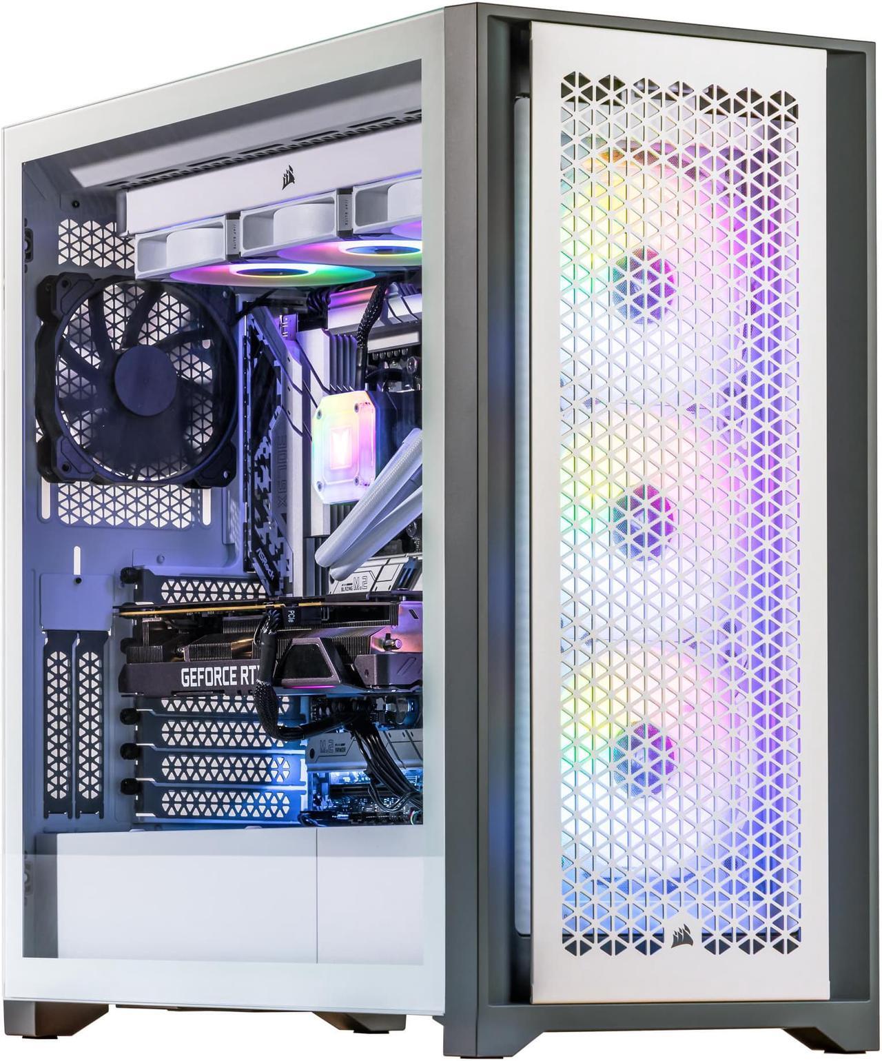 Main image of Velztorm White Aciex 3D Gaming Desktop PC (AMD Ryzen 7 7800X3D, GeForce RTX 3070 8GB, 64GB DDR5, 2TB PCIe SSD, 360mm AIO, RGB Fans, 1000W PSU, WiFi 6, Win11H) VELZ0078