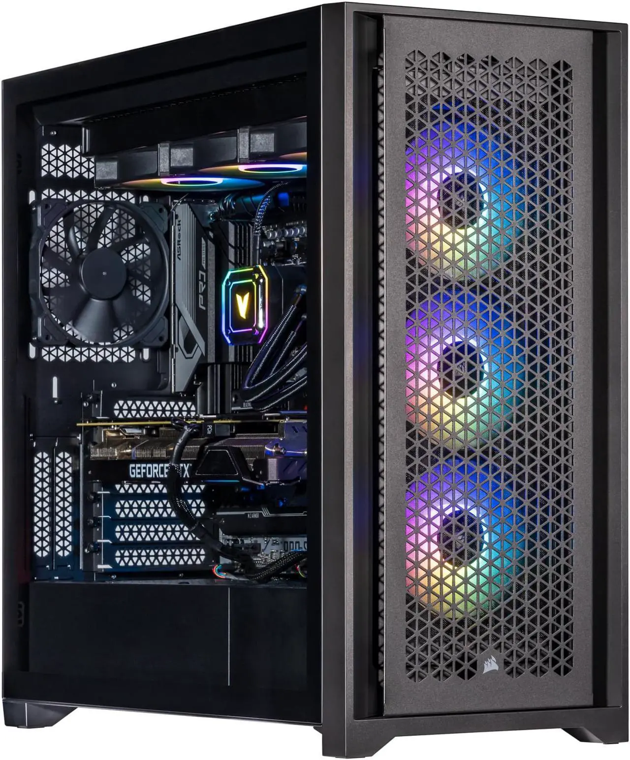 Main image of Velztorm Aciex 3D Gaming Desktop PC (AMD Ryzen 7 7800X3D, GeForce RTX 3070 8GB, 64GB DDR5, 4TB PCIe SSD + 6TB HDD (3.5), 360mm AIO, RGB Fans, 1000W PSU, WiFi 6, Win11Home) VELZ0077