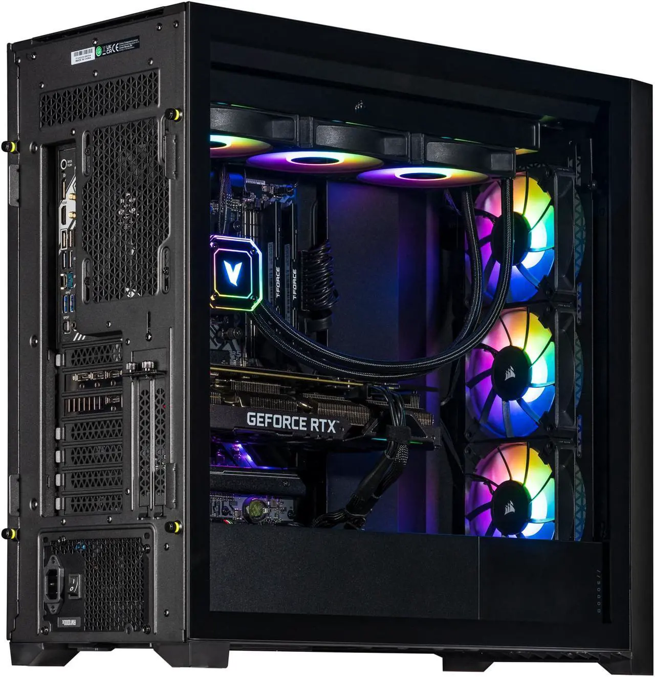 Alt view image 4 of 7 - Velztorm Aciex 3D Gaming Desktop PC (AMD Ryzen 7 7800X3D, GeForce RTX 3070 8GB, 64GB DDR5, 4TB PCIe SSD + 6TB HDD (3.5), 360mm AIO, RGB Fans, 1000W PSU, WiFi 6, Win11Home) VELZ0077