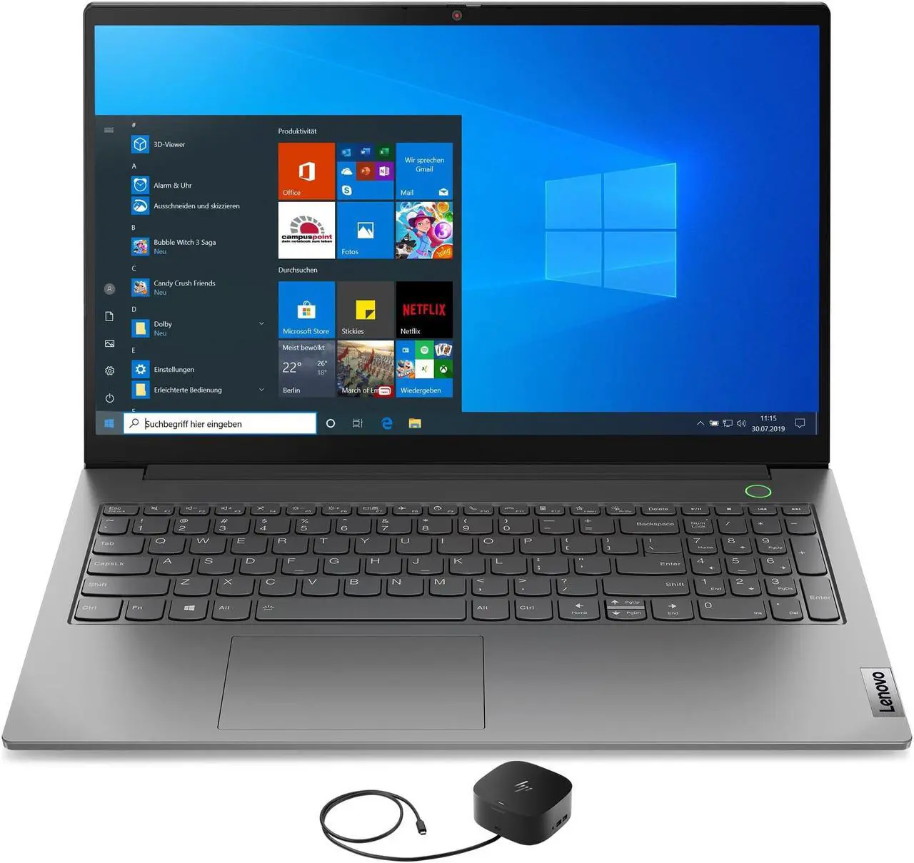 Main image of Lenovo ThinkBook 15 G3 ACL Home & Business Laptop (AMD Ryzen 5 5500U 6-Core, 15.6" 60Hz Full HD (1920x1080), AMD Radeon, 20GB RAM, 1TB m.2 SATA SSD, Backlit KB, Win 10 Pro) with G2 Universal Dock