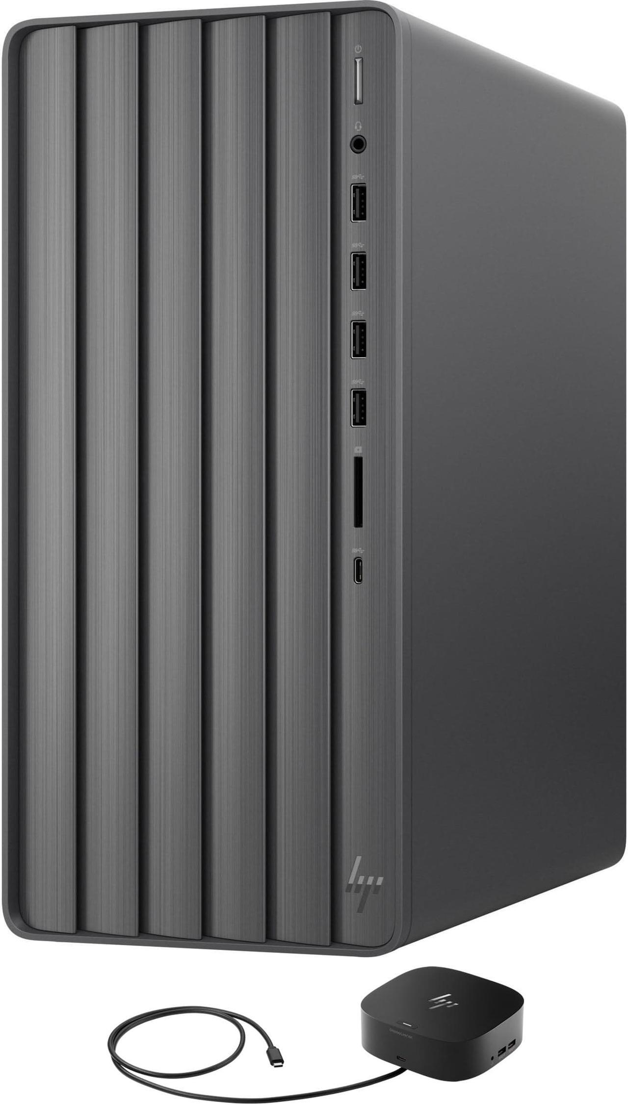 Main image of HP ENVY TE01-2275xt Gaming & Entertainment Desktop (Intel i7-11700 8-Core, GeForce RTX 3060, 32GB RAM, 6TB HDD (3.5), Wifi, USB 3.2, HDMI, Bluetooth, Win 11 Pro) with G2 Universal Dock