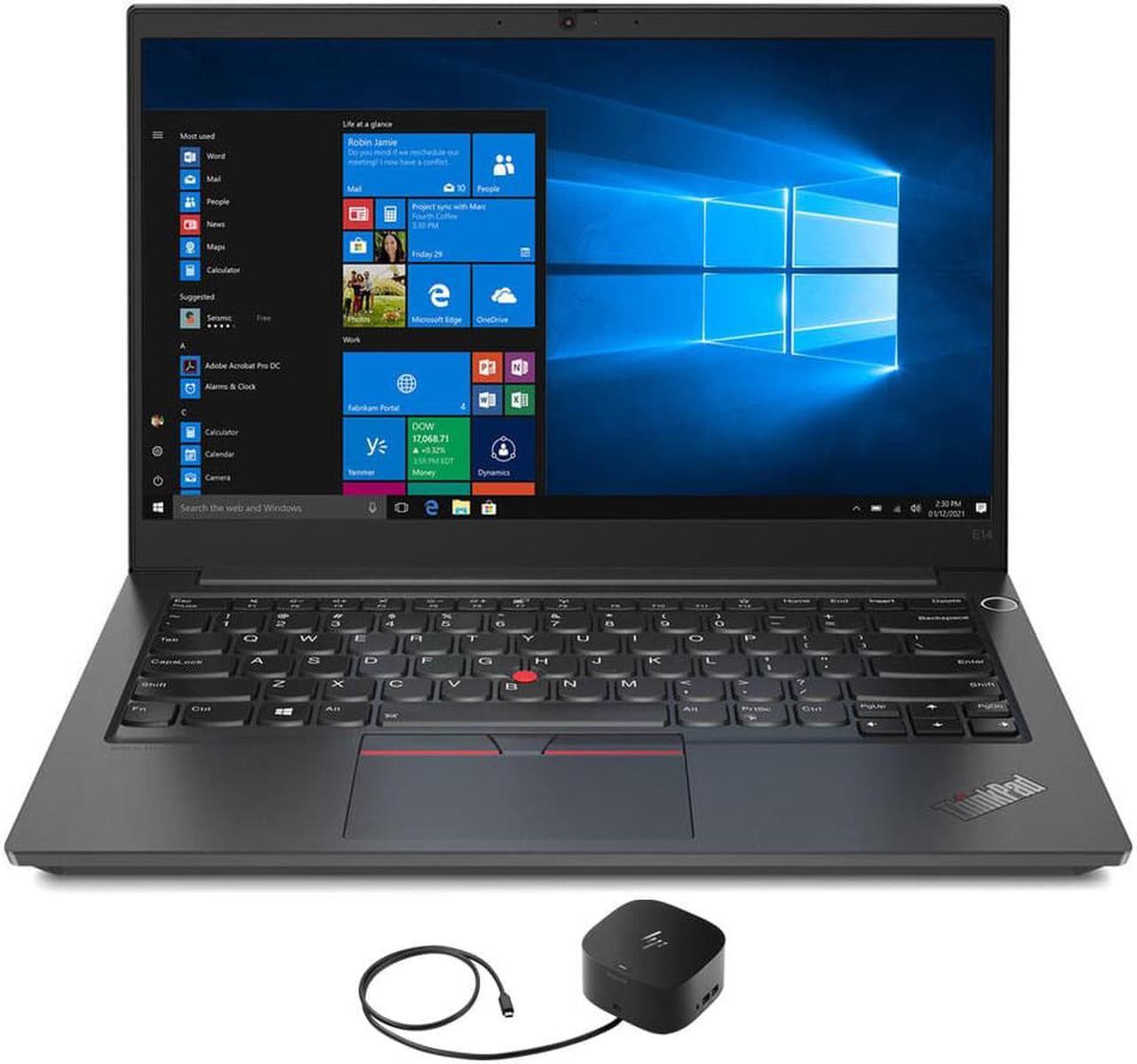 Main image of Lenovo ThinkPad E14 Gen 3 Home & Business Laptop (AMD Ryzen 7 5700U 8-Core, 14.0" 60Hz Full HD (1920x1080), AMD Radeon, 12GB RAM, 2TB PCIe SSD, Wifi, USB 3.2, Win 11 Pro) with G2 Universal Dock