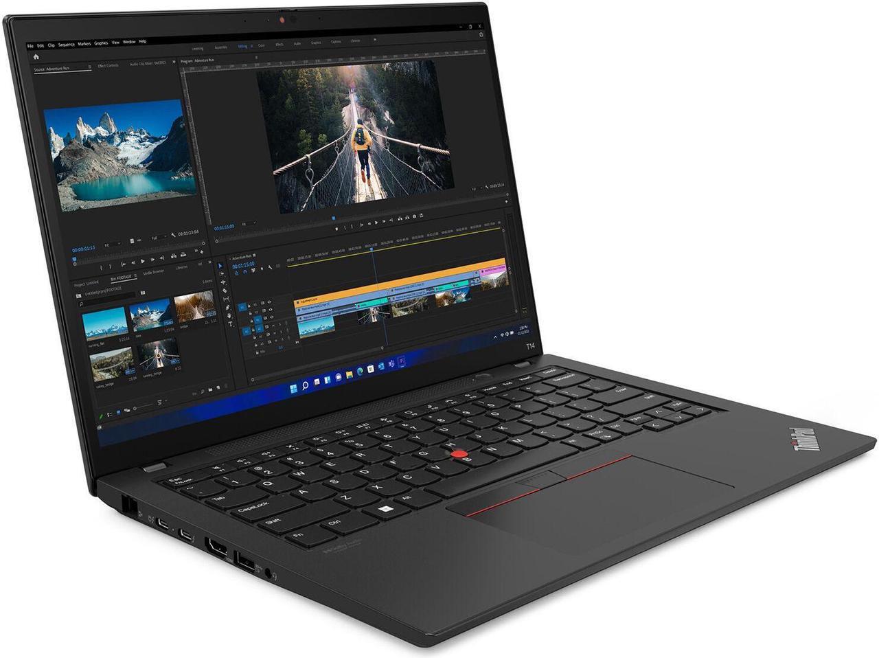 Alt view image 3 of 7 - Lenovo ThinkPad T14 Gen 3 Home & Business Laptop (Intel i7-1270P 12-Core, 14.0" 60Hz 2240x1400, Intel Iris Xe, 16GB RAM, 512GB SSD, Backlit KB, Wifi, USB 3.2, Win 10 Pro) with G5 Essential Dock